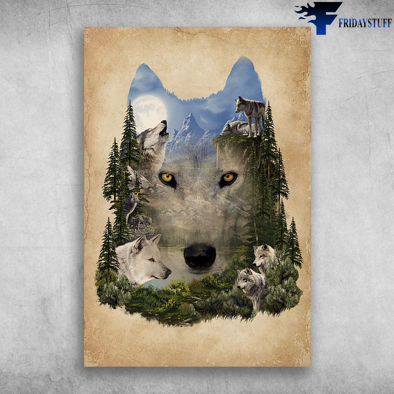 Wild Wolf With Mountain Scenery Wolf Lovers Czechoslovakian Wolfdog