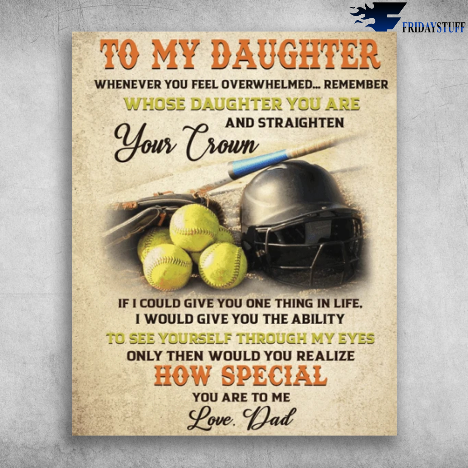Baseball Player To My Daughter How Special You Are To Me Love Dad