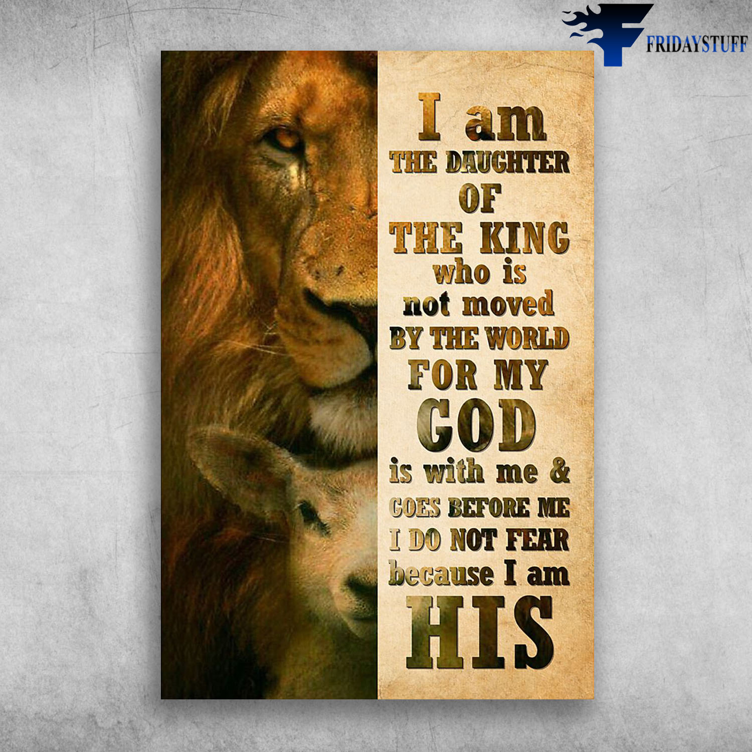 Beautiful Lion And Little Deer I Am Daughter Of The King Who Is Not Moved By The World