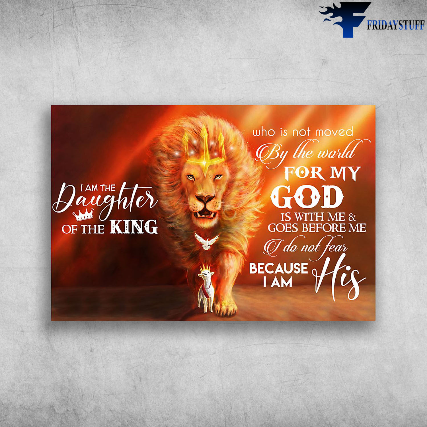 Beautiful Lion Wear Crown I Am The Daughter Of The King