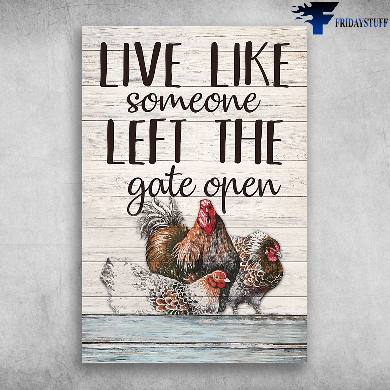 Beautiful Rooster And Hen Live Like Someone Left The Gate Open