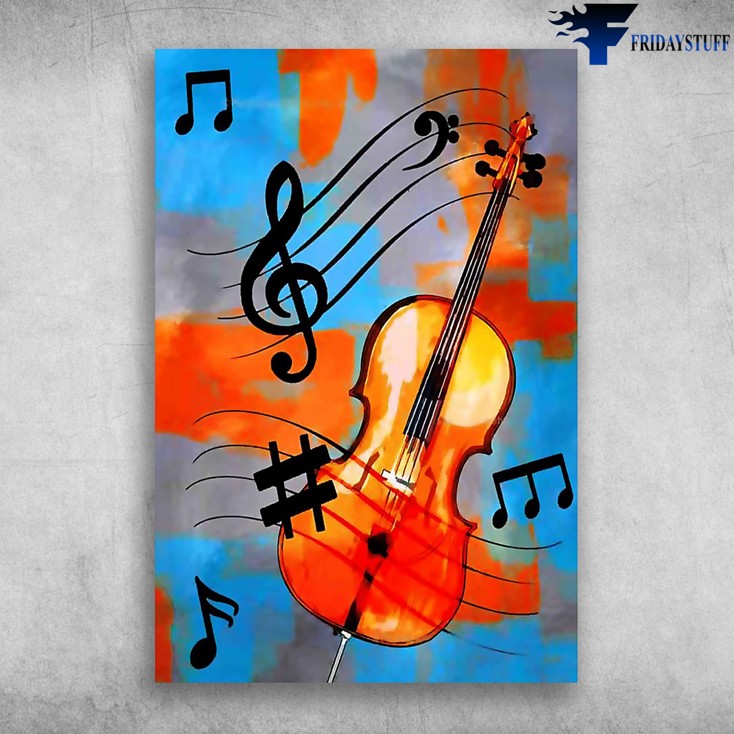 Beautiful Violin Instrument With Sheet Music And Music Beat