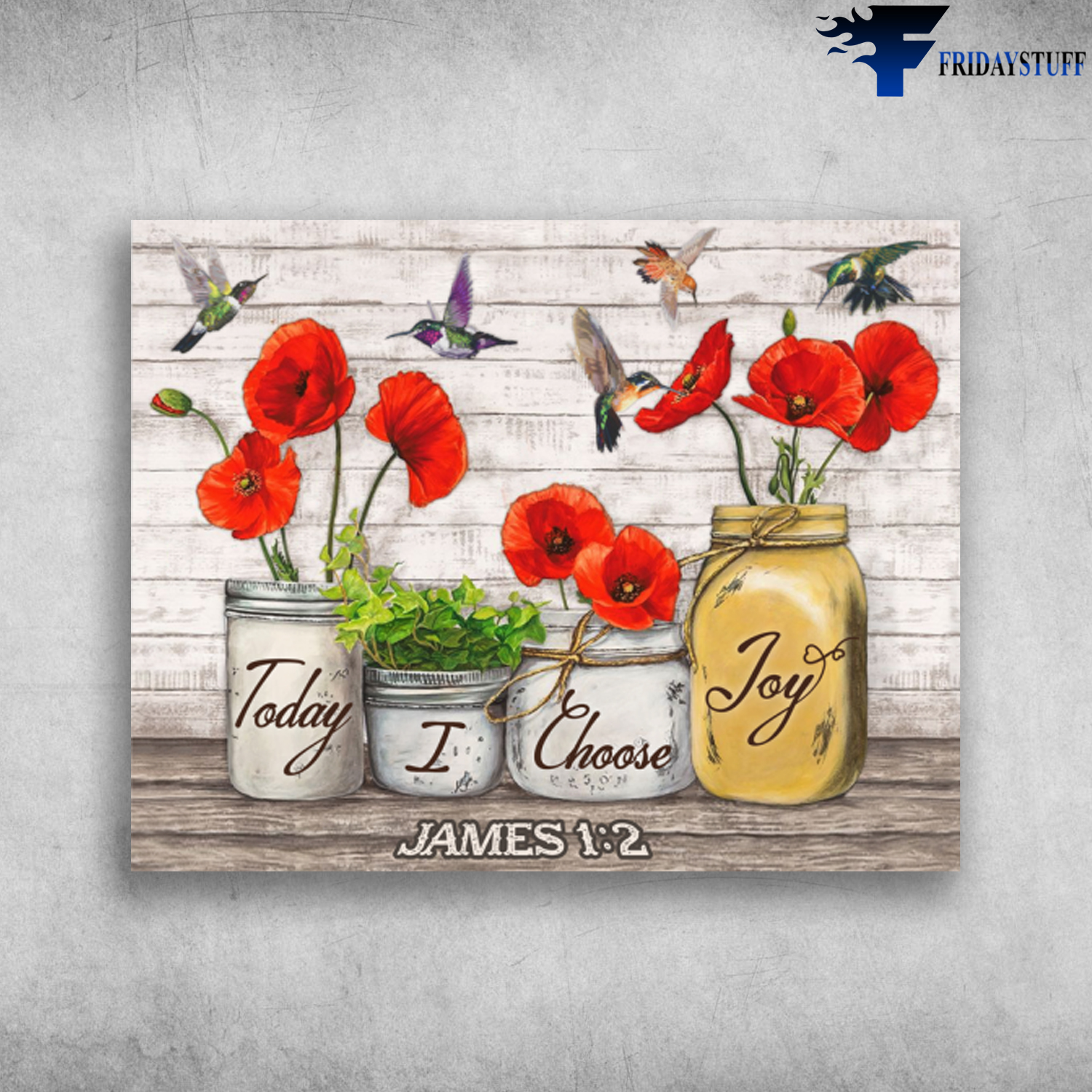 Cardinal Birds With Red Poppies Flower Today I Choose Joy James 1 2