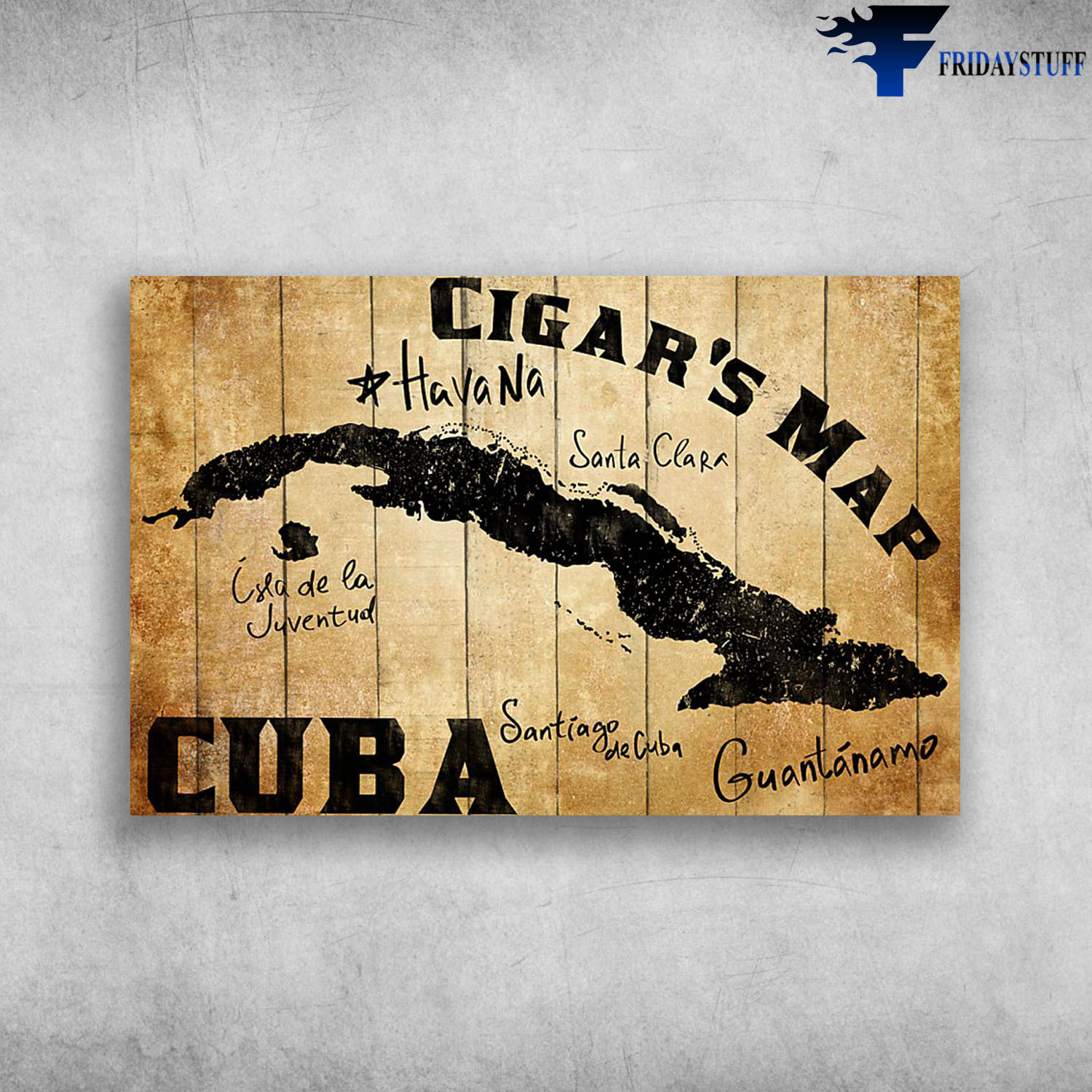 Cigar's Map Cuba Map Havana Santa Clara Santiago DeCuba Guantanamo