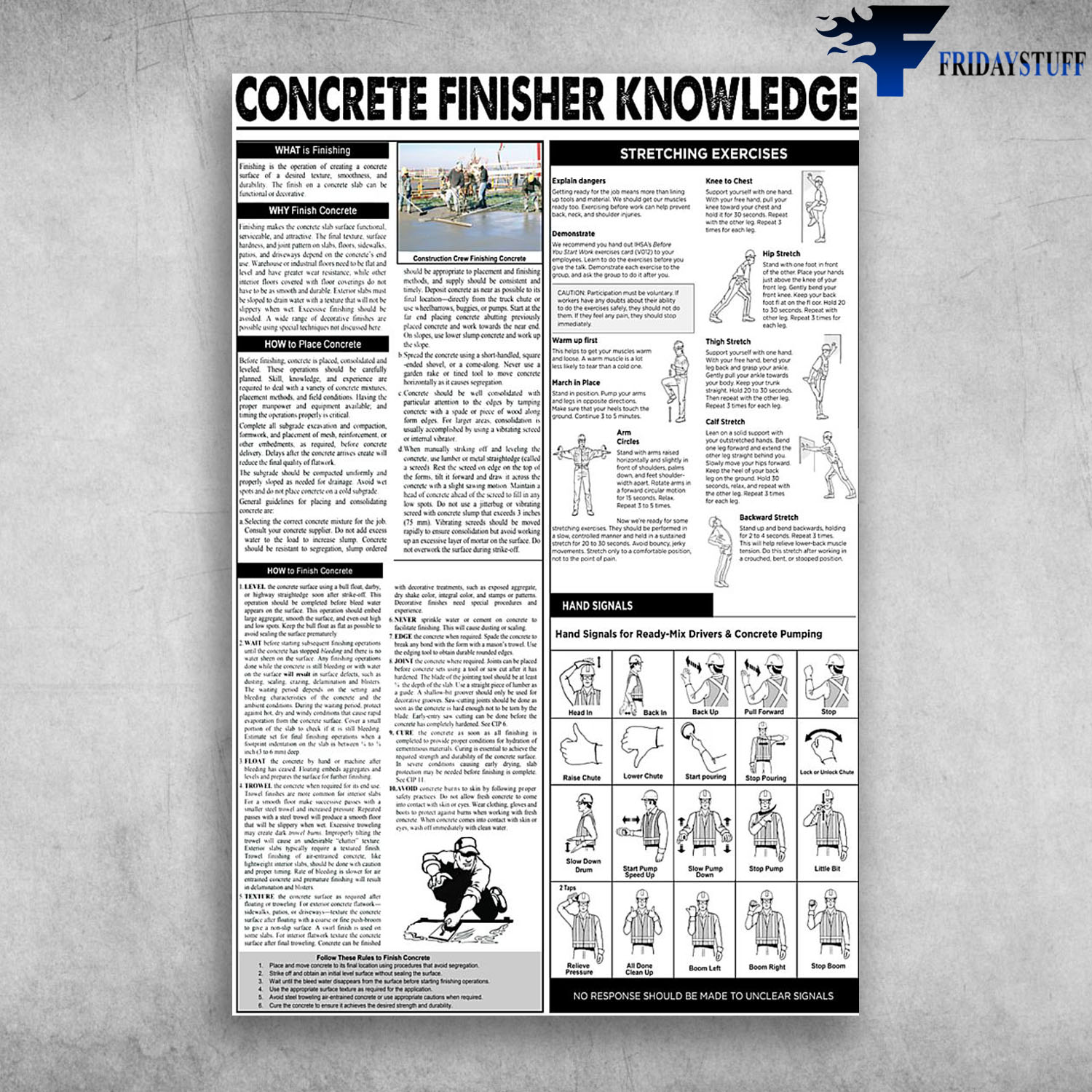 Concrete Finisher Knowledge Stretching Exercises How To Place Concrete