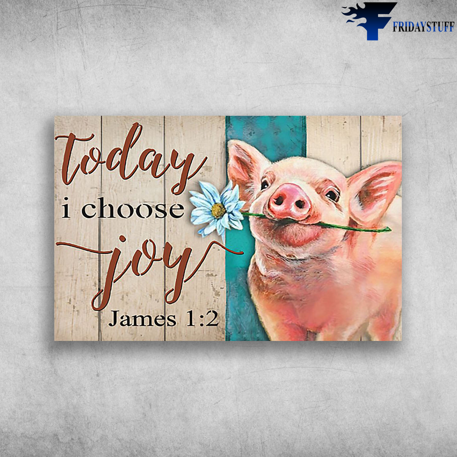 Cute Pink Domestic Pig Today I Choose Joy James 1 2