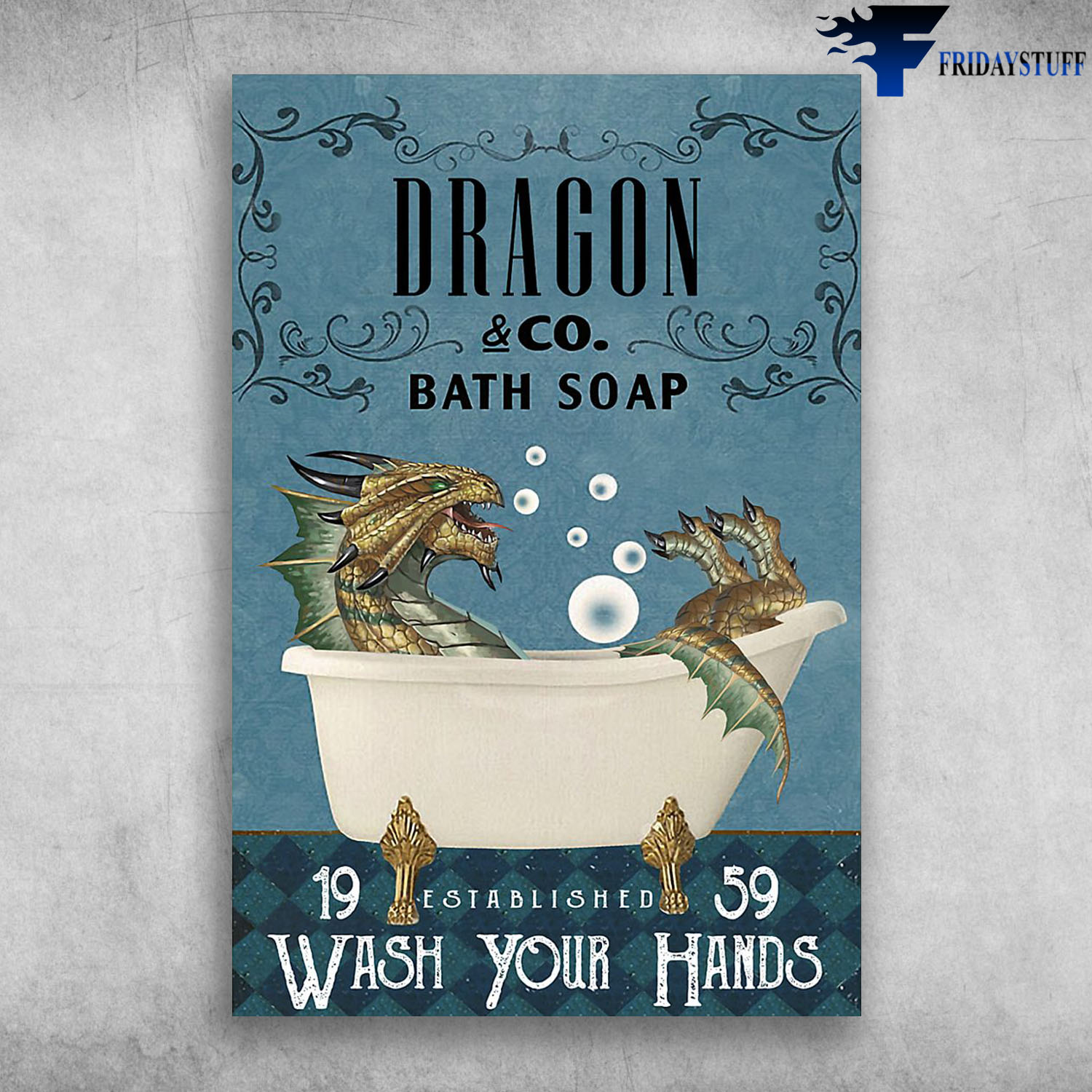 Dragon In Bathtub Bath Soap Established Wash Your Hands