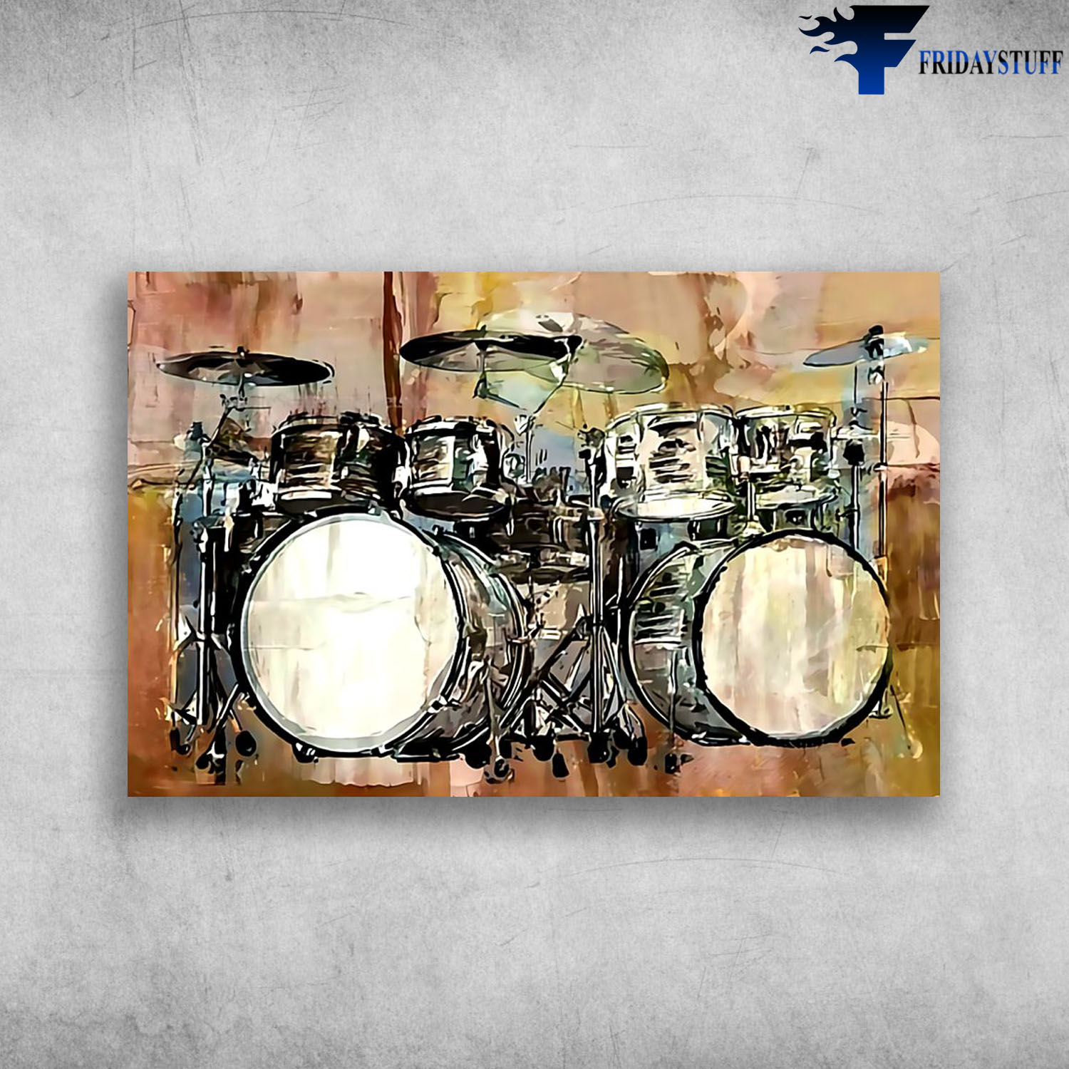 Drums Drummer Painting Drummer Drum Musical Instrument