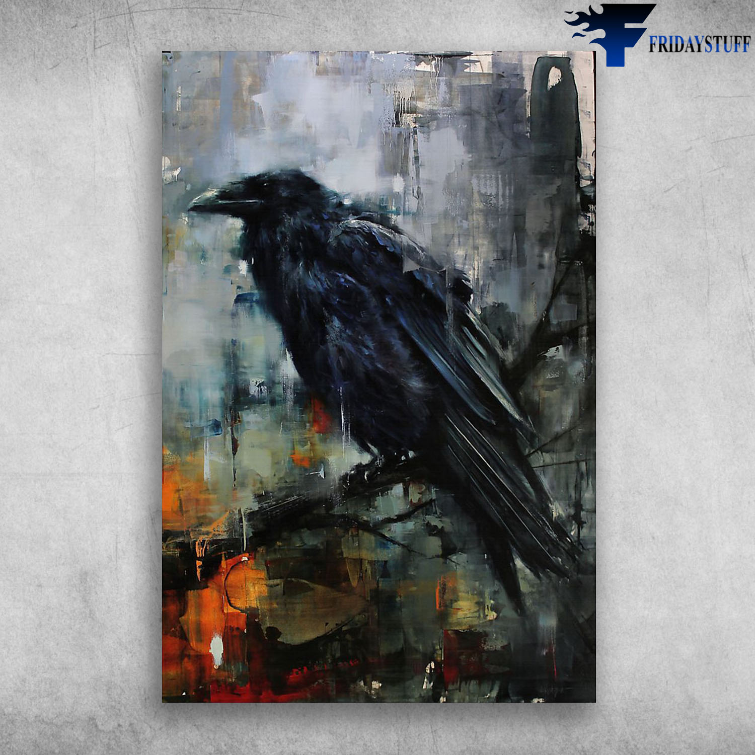 Edgar Allan Poe Lovers Painting Black Raven Lindsey Kustusch Crows