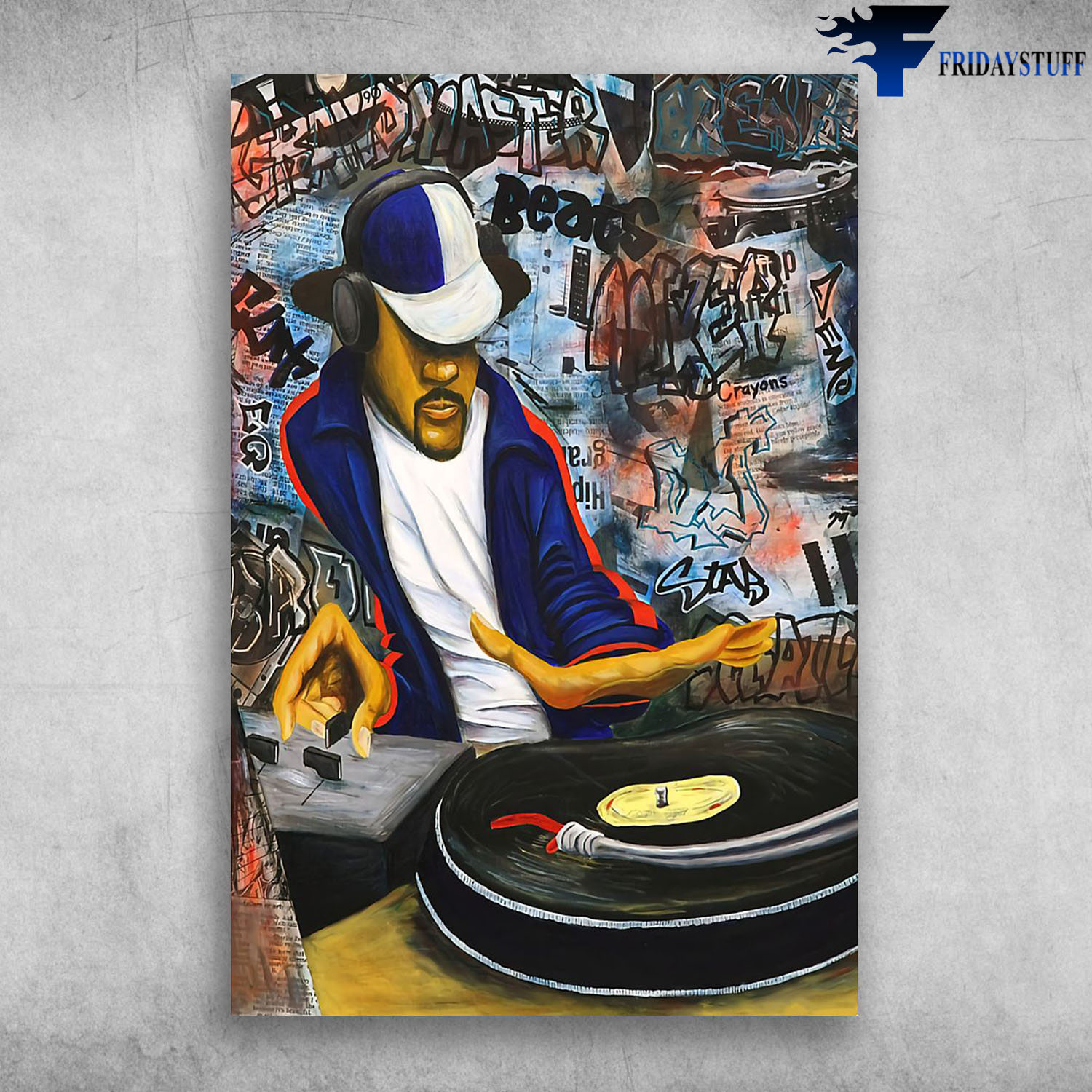 Hip Hop Music Paintings Turntables Paintings Disc Jockey Music