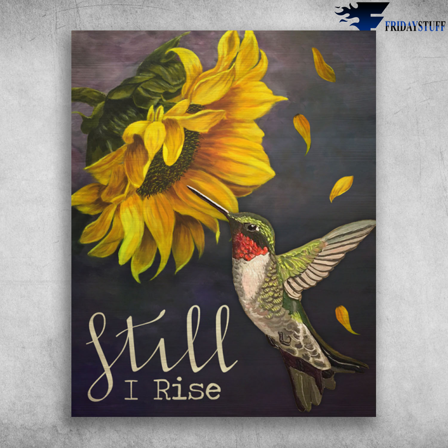 Lovely Humming Bird And Beautiful Sunflower Still I Rise