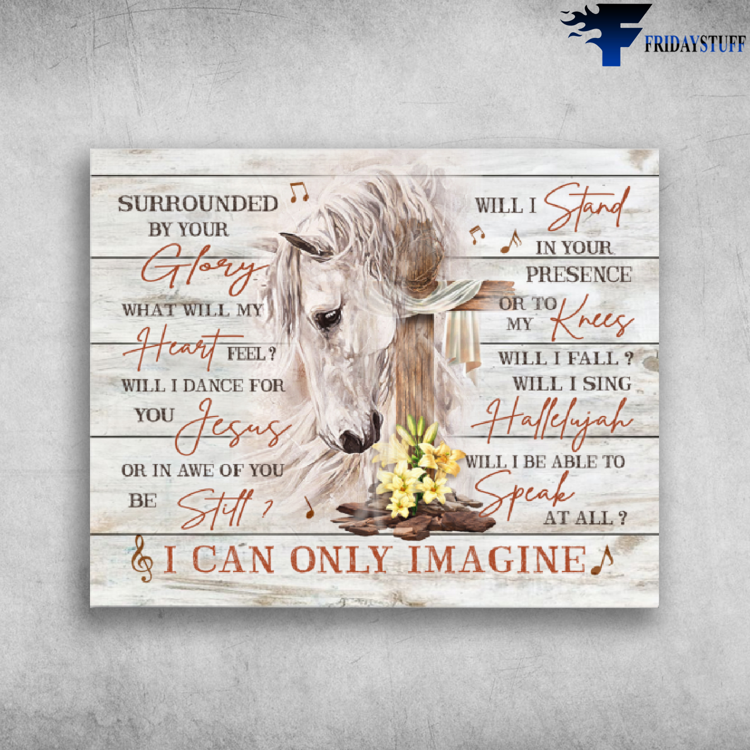 I Can Only Imagine By Mercyme Horse And Cross Jesus