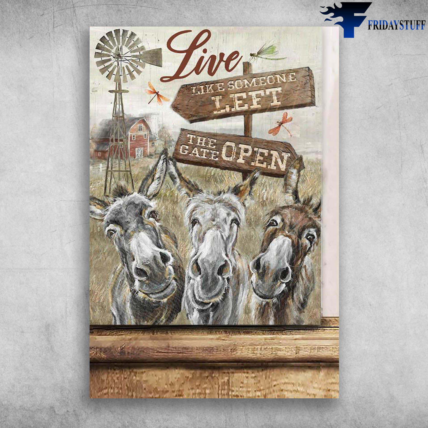 Three Donkeys Are Laughing In The Farm Live Like Someone Left The Gate Open
