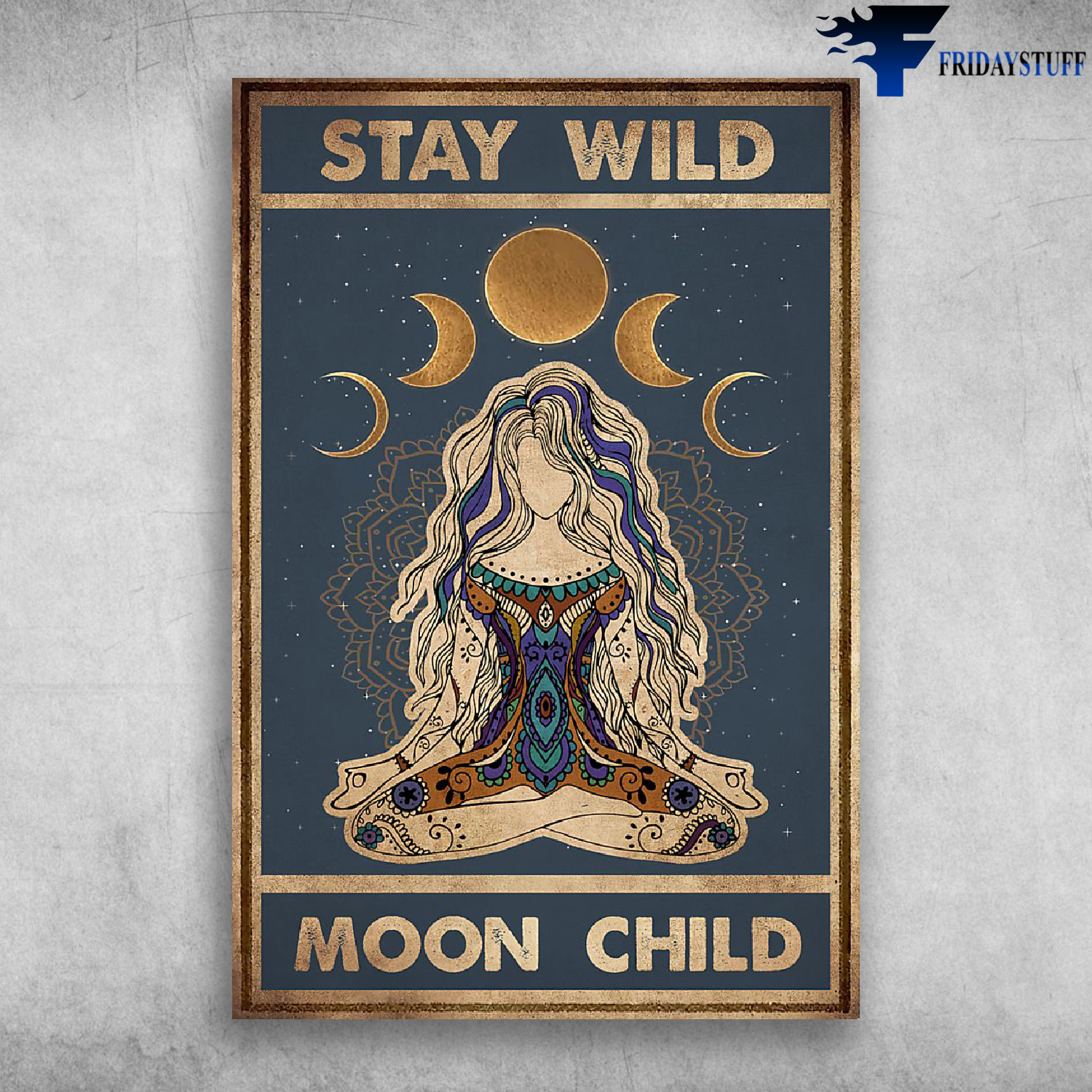 Bee Poster Digital Prints Vintage Poster Bee Stay Wild Moon Child Poster Funny Poster Print Art Funny Gift Printable Wall Art