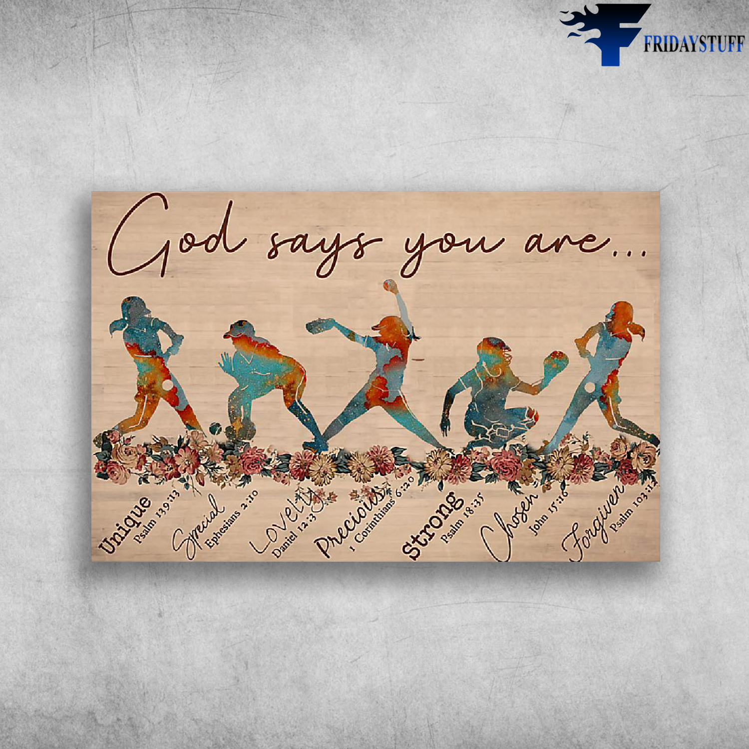 God Says You Are Unique Special - Women's baseball