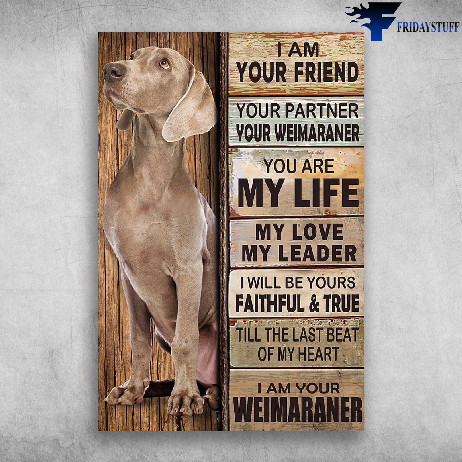 I Am Your Friend I Am Your Weimaraner Dog