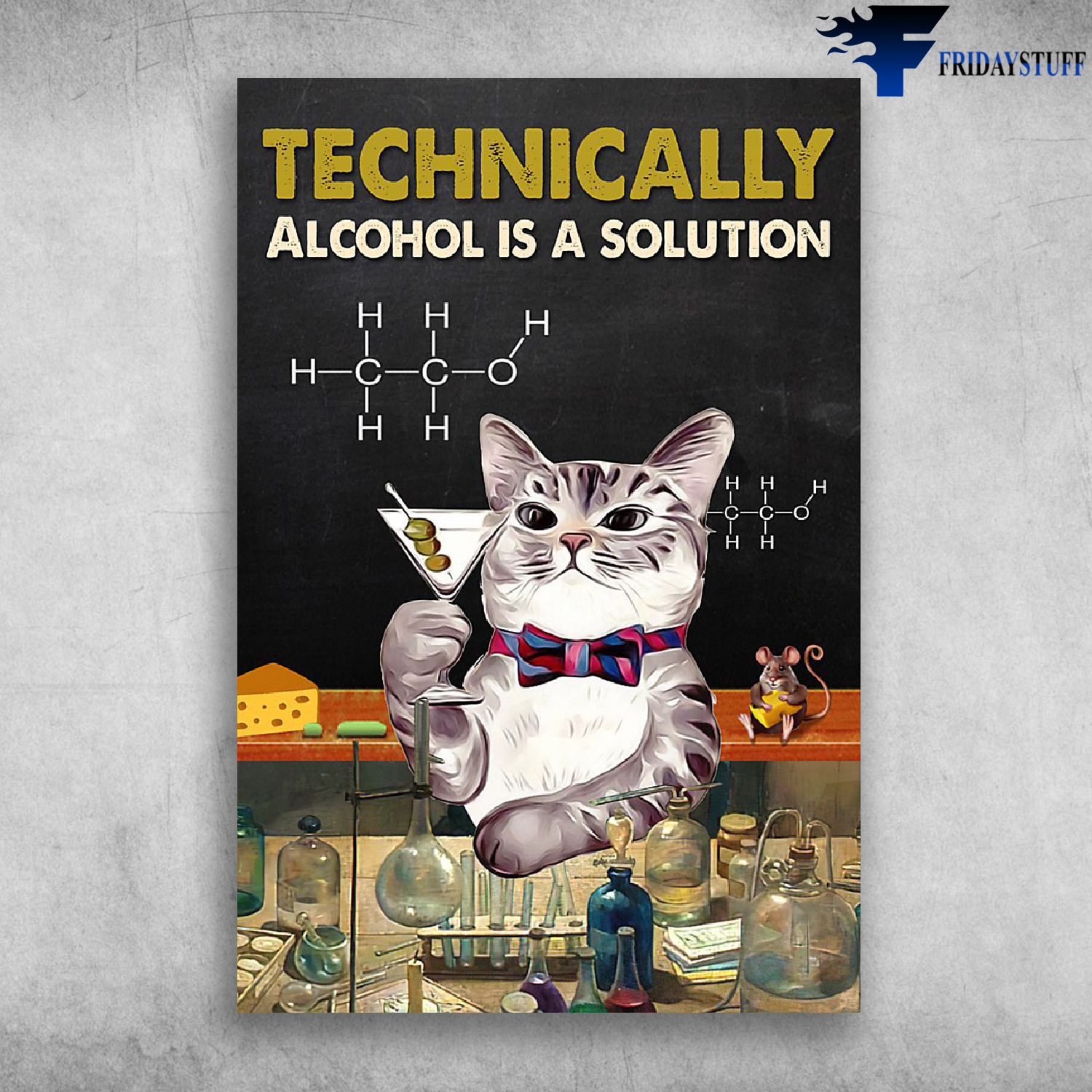 Technically Alcohol Is A Solution - Cat And Cocktails