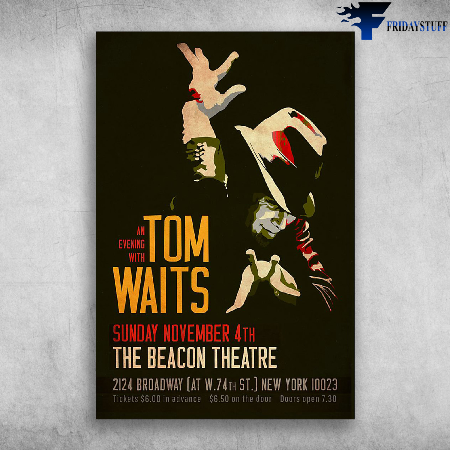 Tom Waits Sunday November 4th The Beacon Theatre
