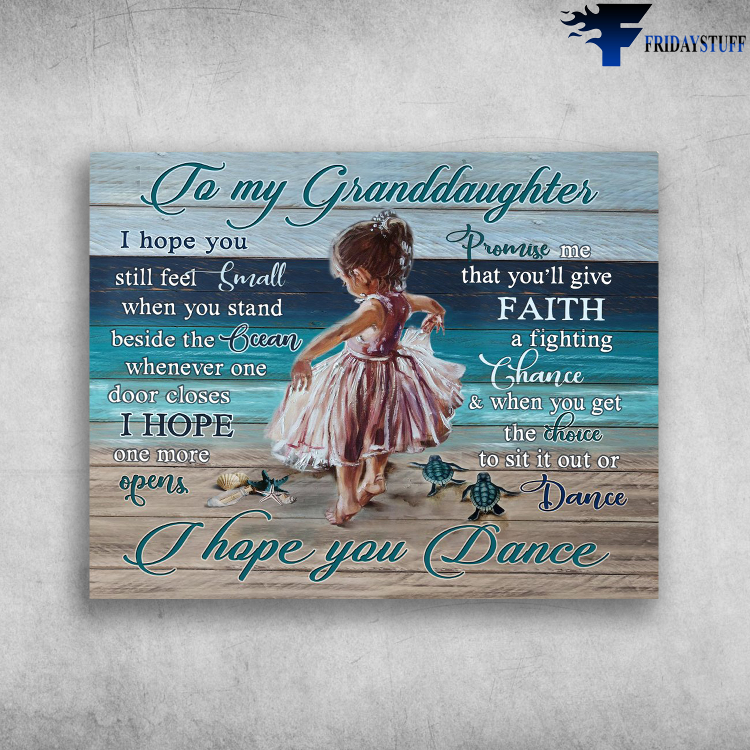 To My Granddaughter I Hope You Dance