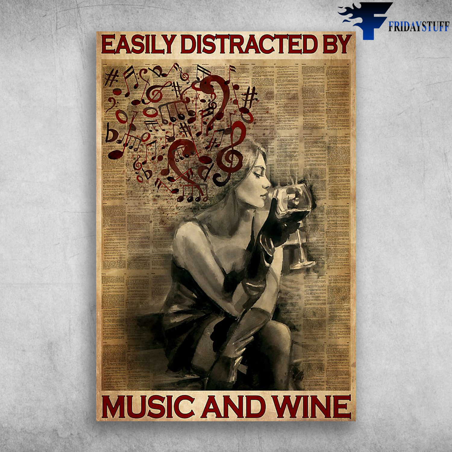 Easily Distracted By Music And Wine For Women