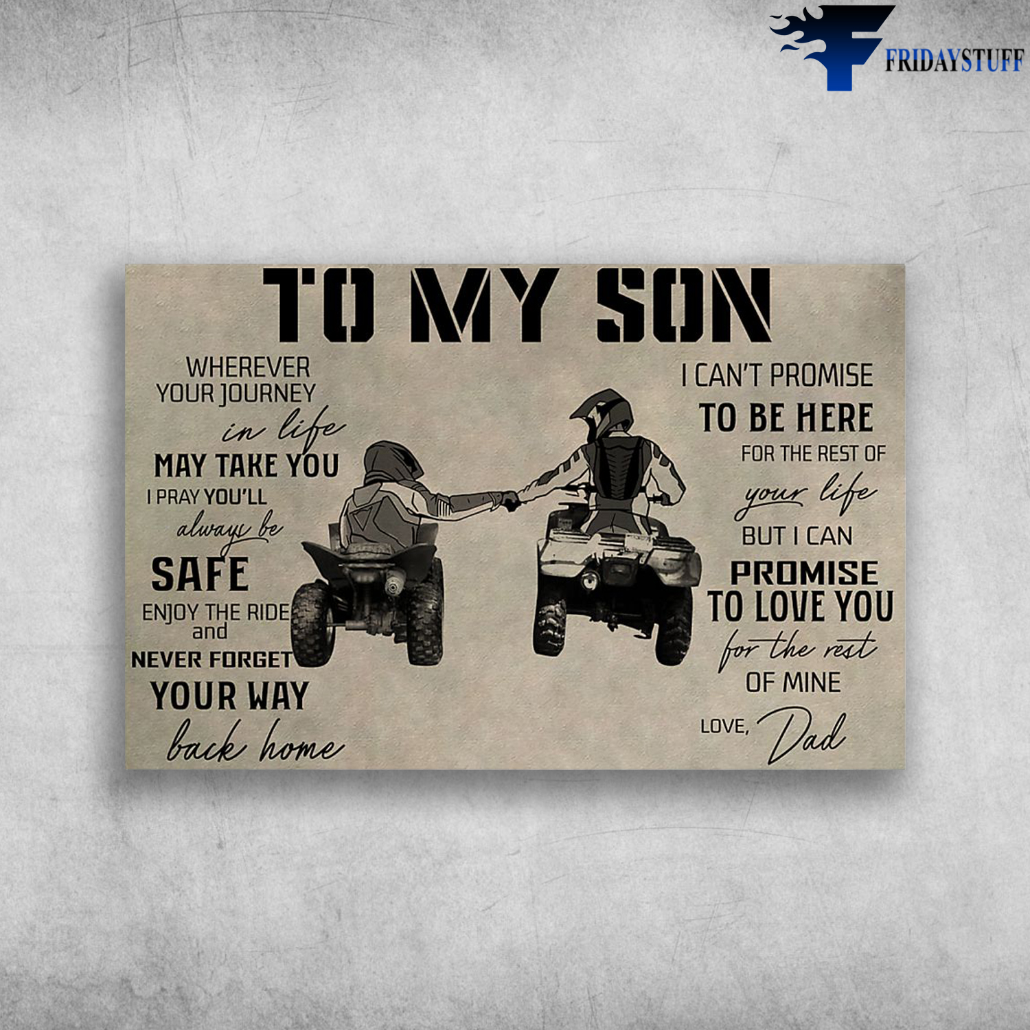 Father And Son Biker - To My Son Wherever Your Journey In Life