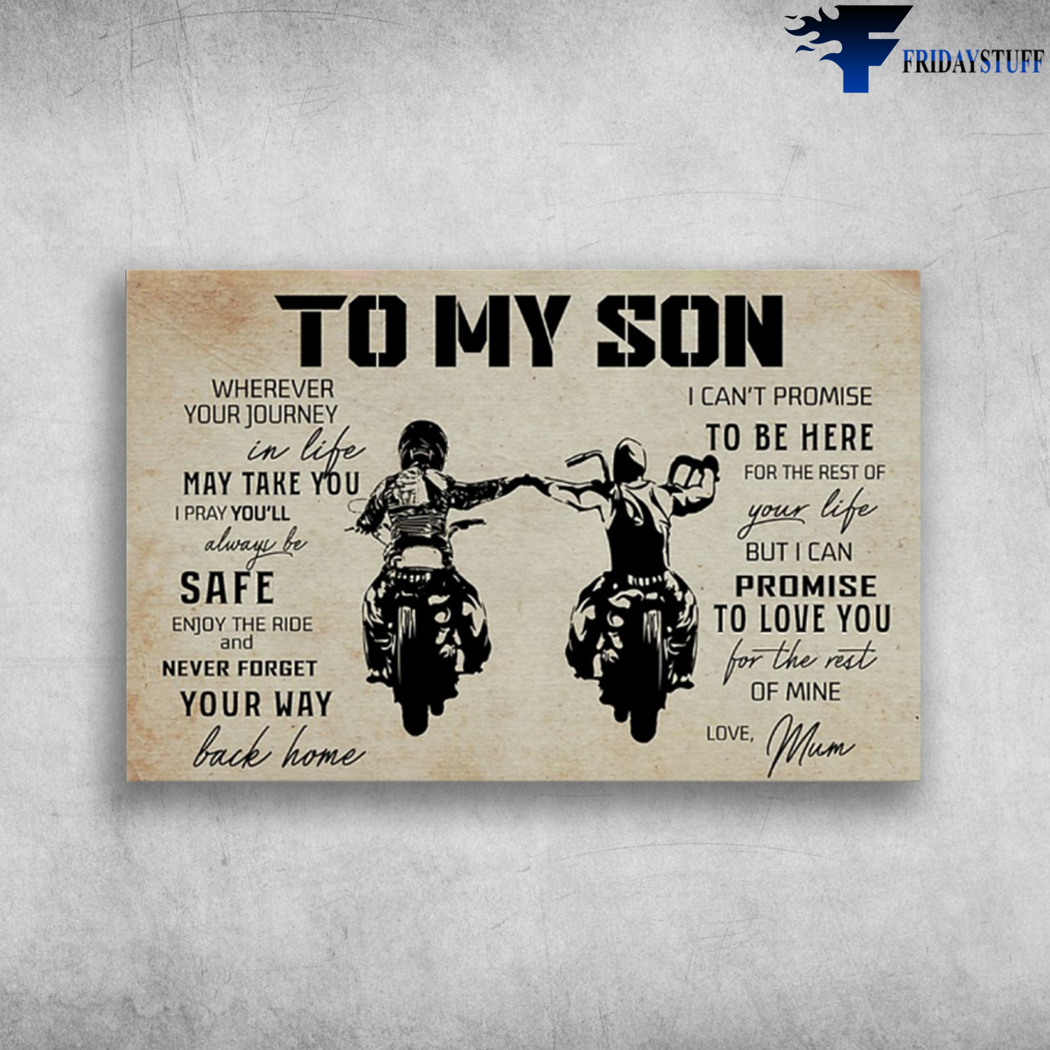 Mother And Son Biker - To My Son Wherever Your Journey In Life