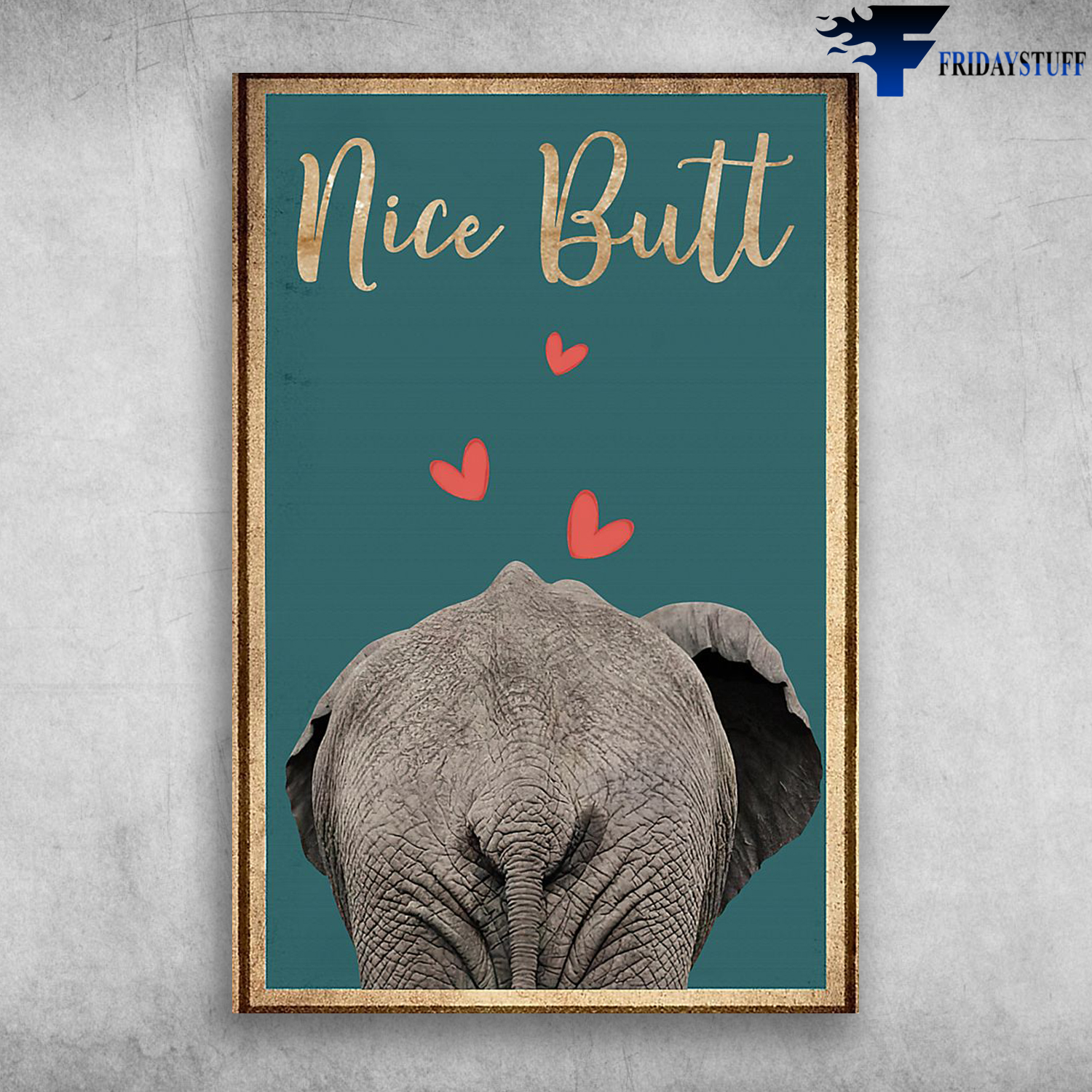 Nice Butt Elephant And Heart
