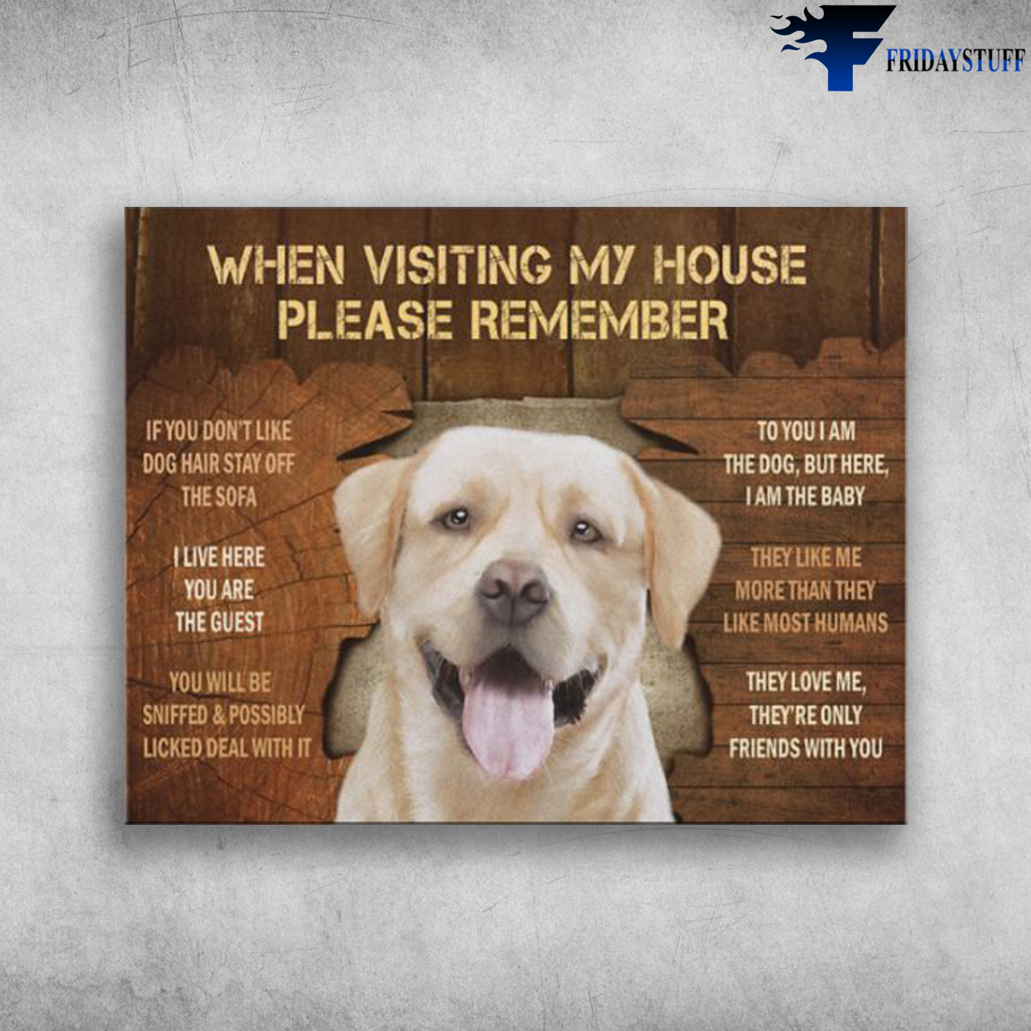 Labrador Dog When Visiting My House Please Remember