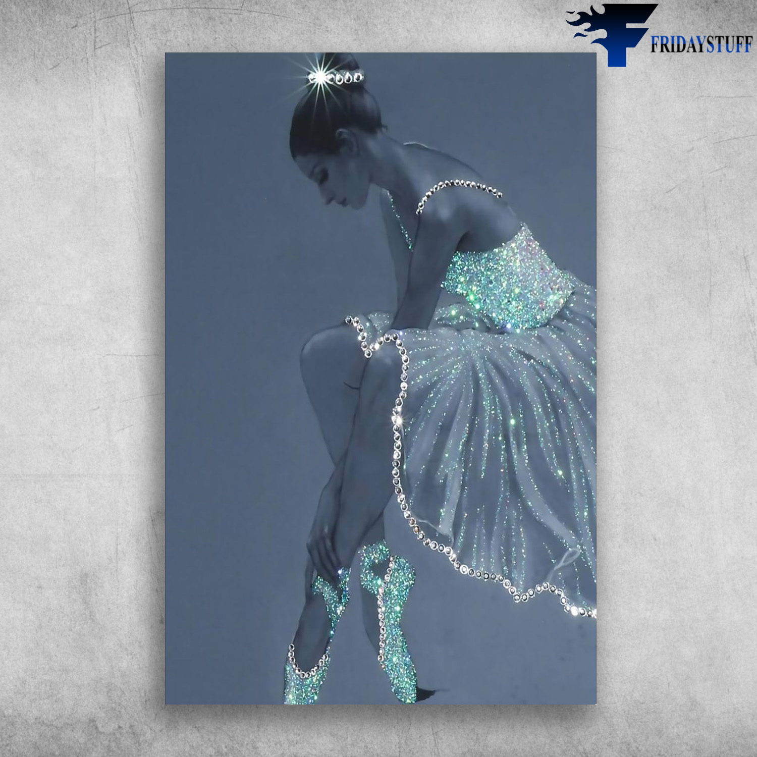 Beautiful Female Ballet Dancer With Dark Background