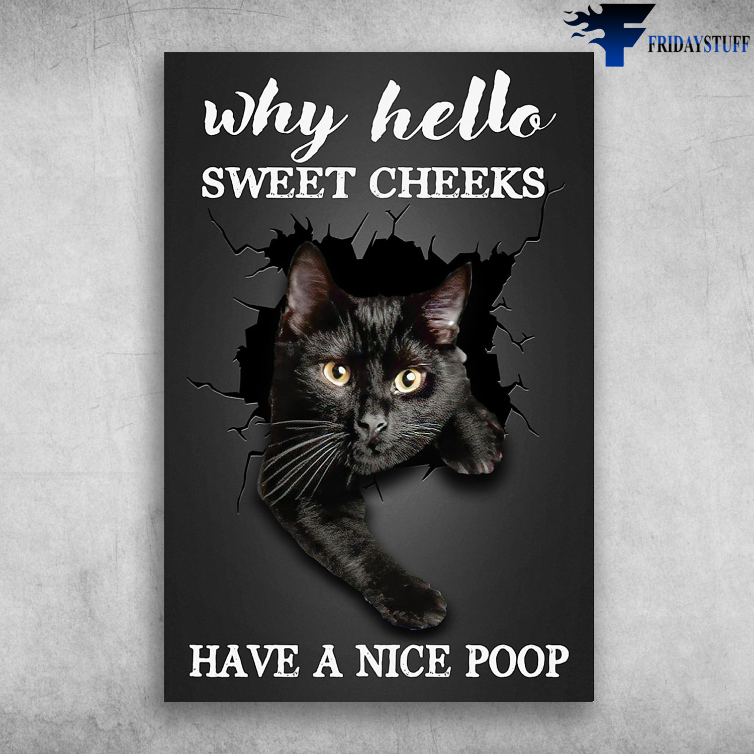 Black Cat - Why Hello Sweet Cheeks Have A Nice Poop