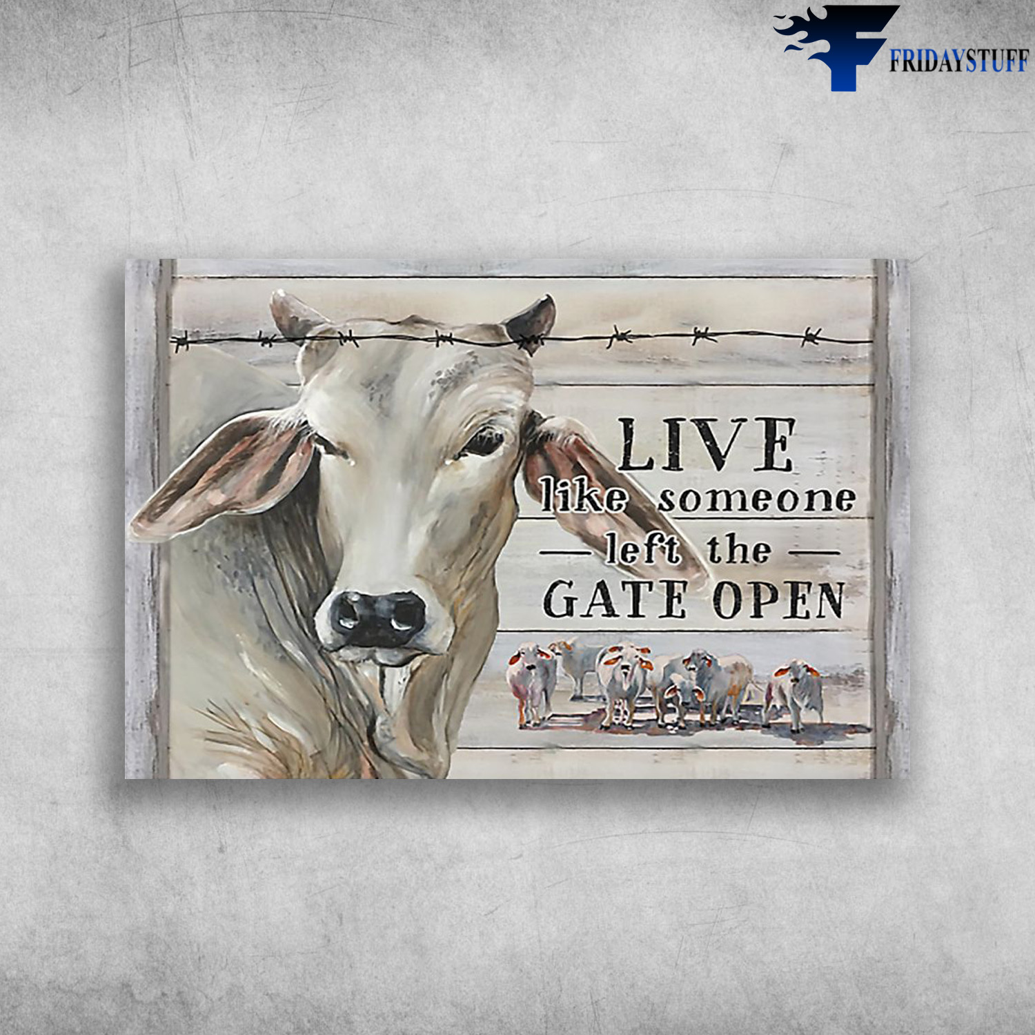 Brahman Cattle In A Pen - Live Like Someone Left The Gate Open
