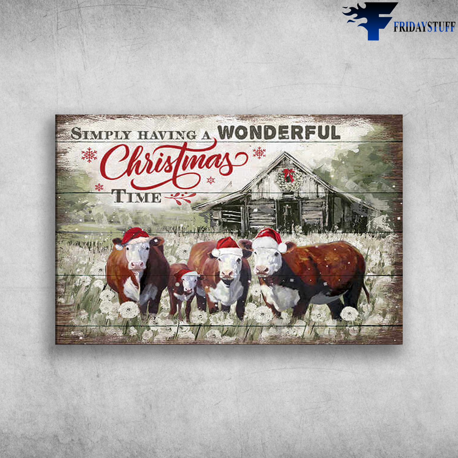 Cows On The Farm During The Christmas Time Simply Having A Wonderful -