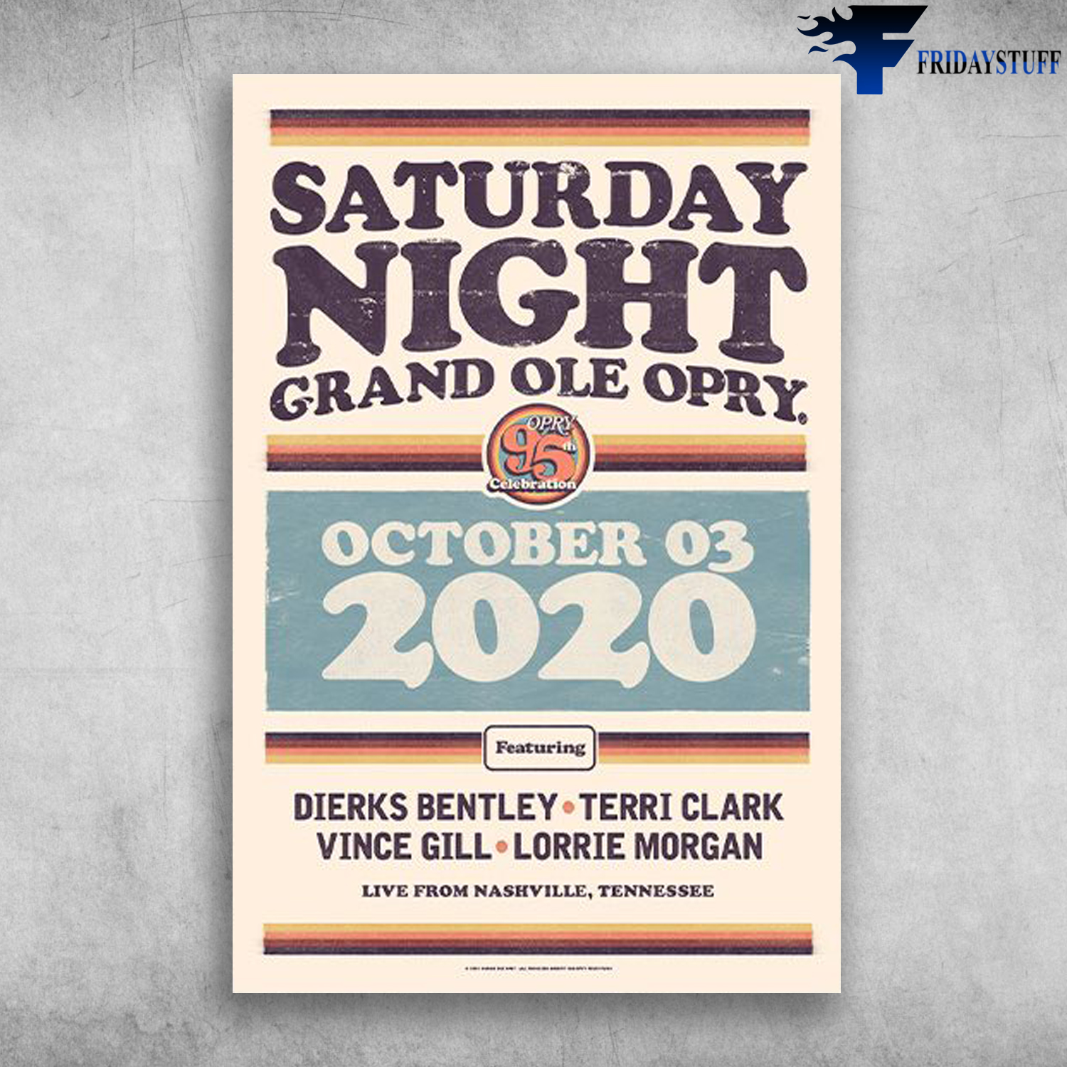 Grand Ole Opry - Opry Lineup Poster October 3rd 2020