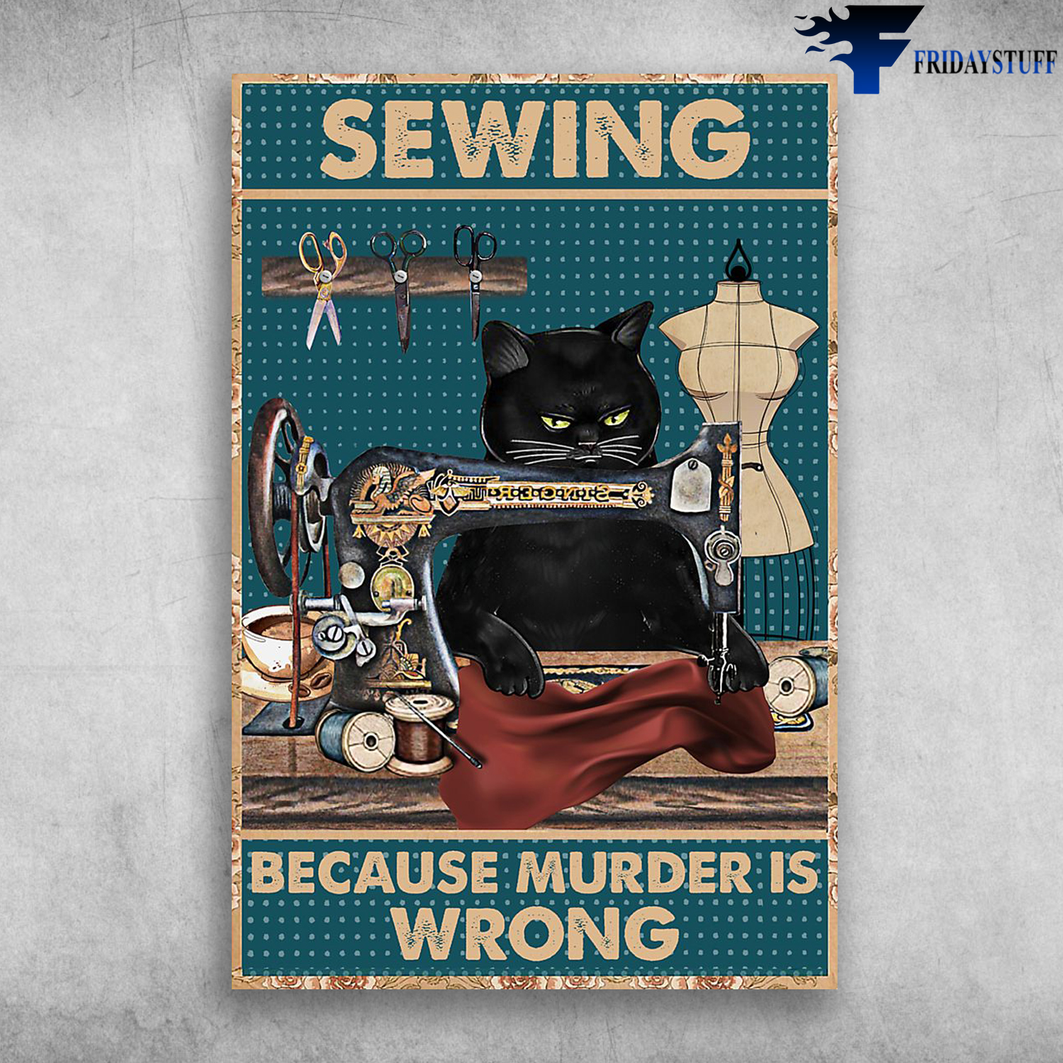 The Black Cat Is Sewing - Sewing Because Murder Is Wrong