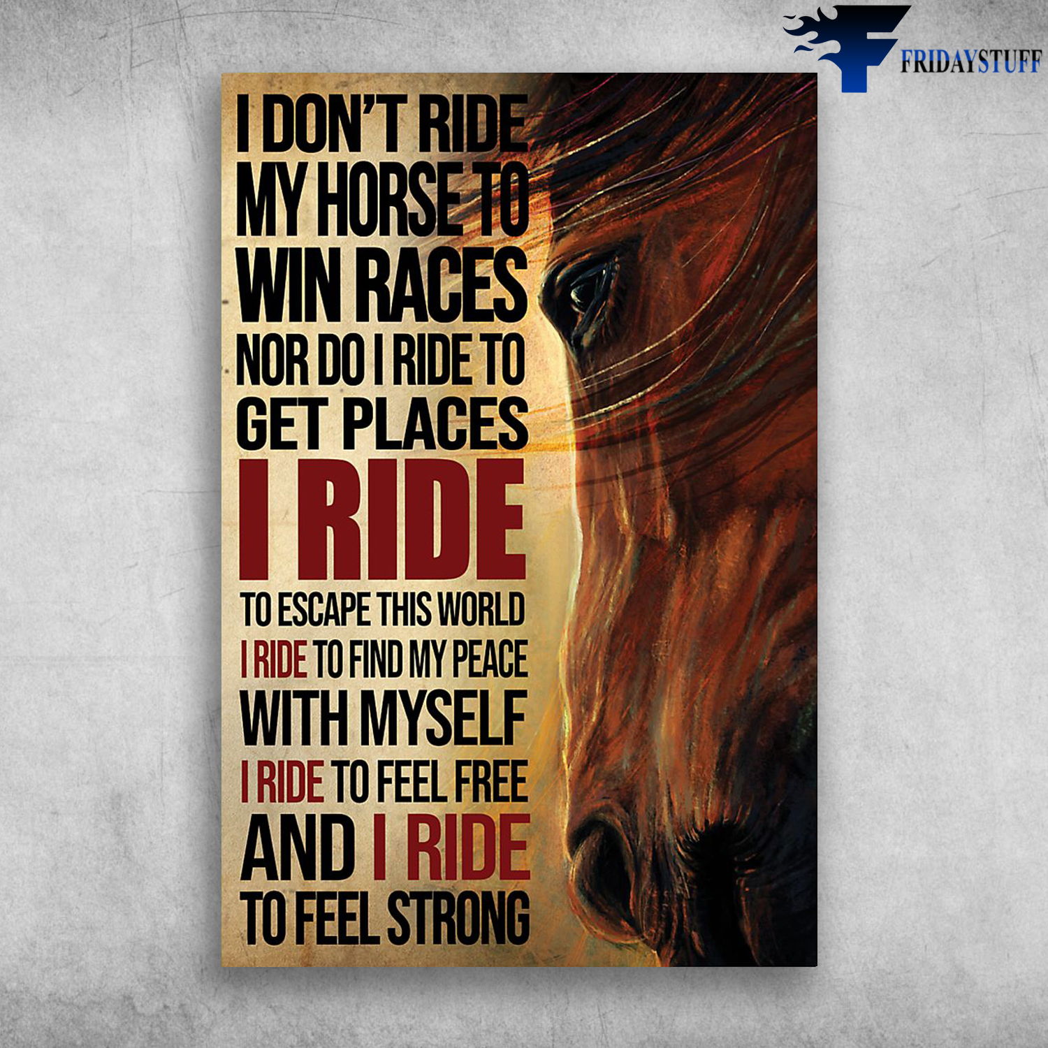 The Horse-I Don't Ride My Horse To Win Races