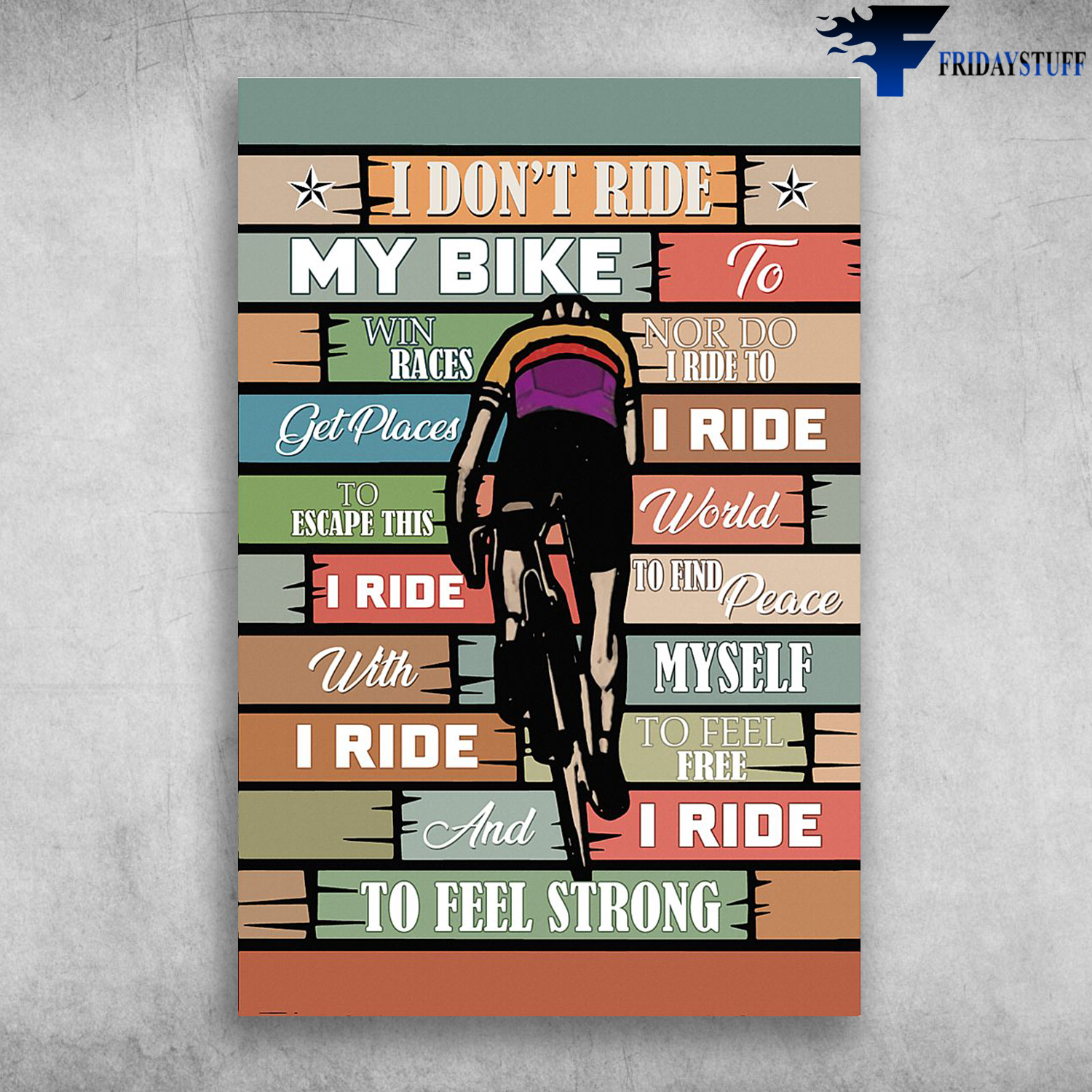 The Man Riding A Bicycle - I Don't Ride My Bike To Win Races