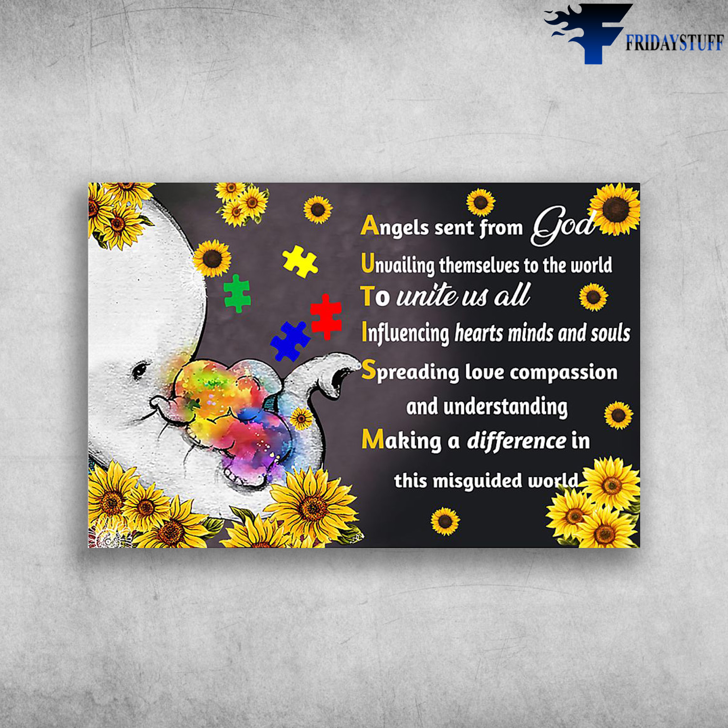 Autism Awareness - Angels Sent From God, Unvailing Themselves To The World, To Unite Us All, Influencing Hearts Minds And Souls, Spreading Love Compassion And Understanding, Making A Difference In This Misguided World