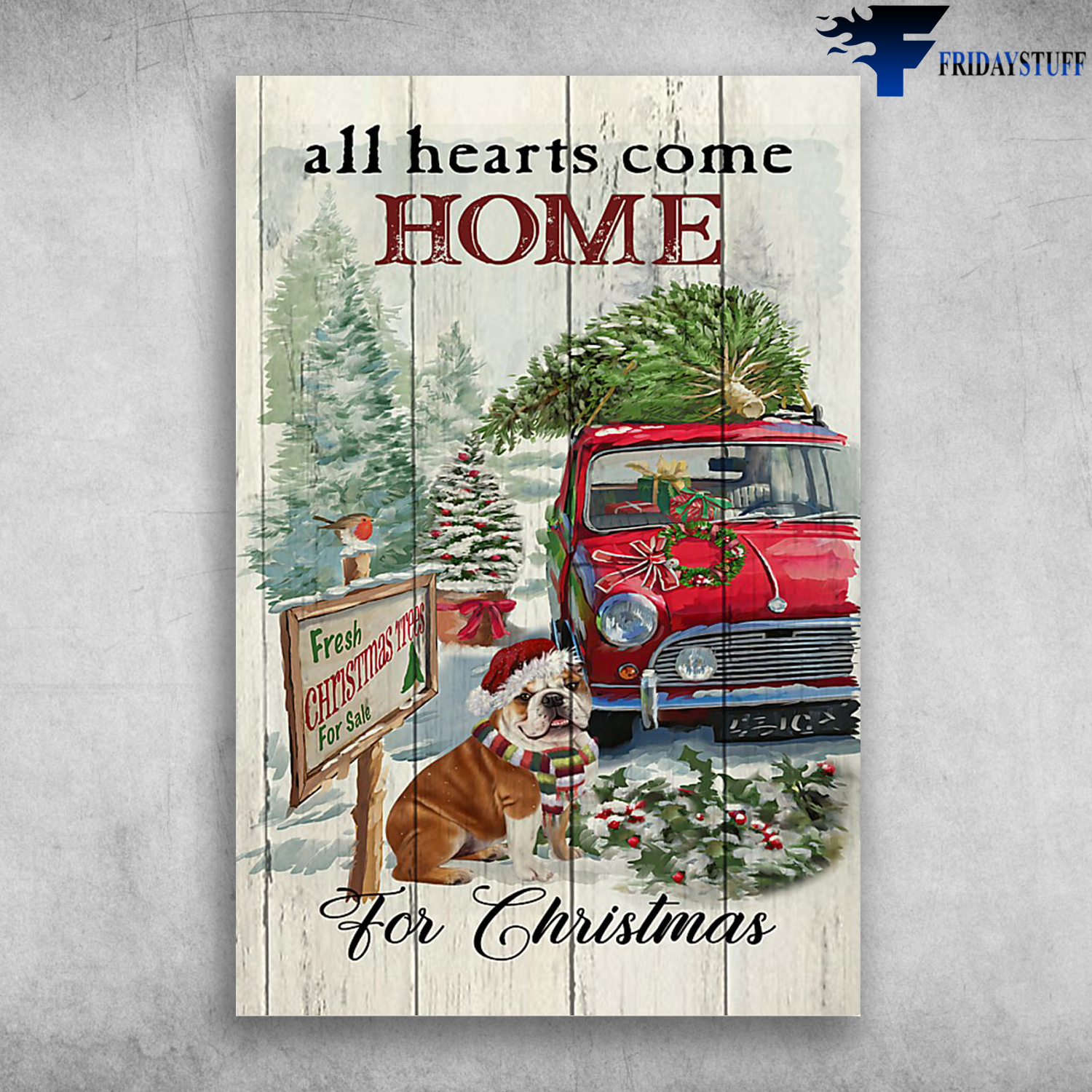 Bull Dog And The Red Car - All Hearts Come Home For Christmas, Fresh Christmas For Sale