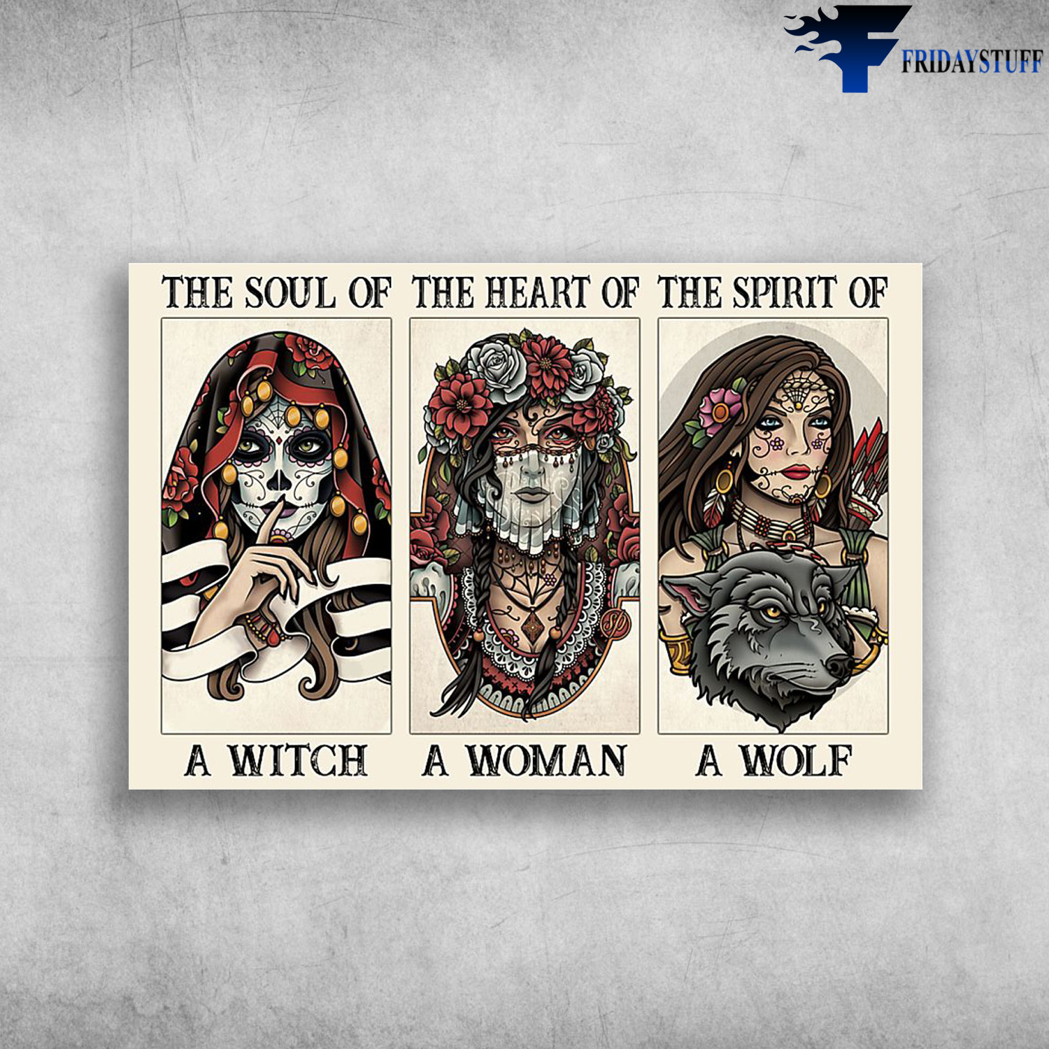 Eccentric Girl And Wolf - The Soul Of A Witch, The Heart Of A Woman, The Spirit Of A Wolf