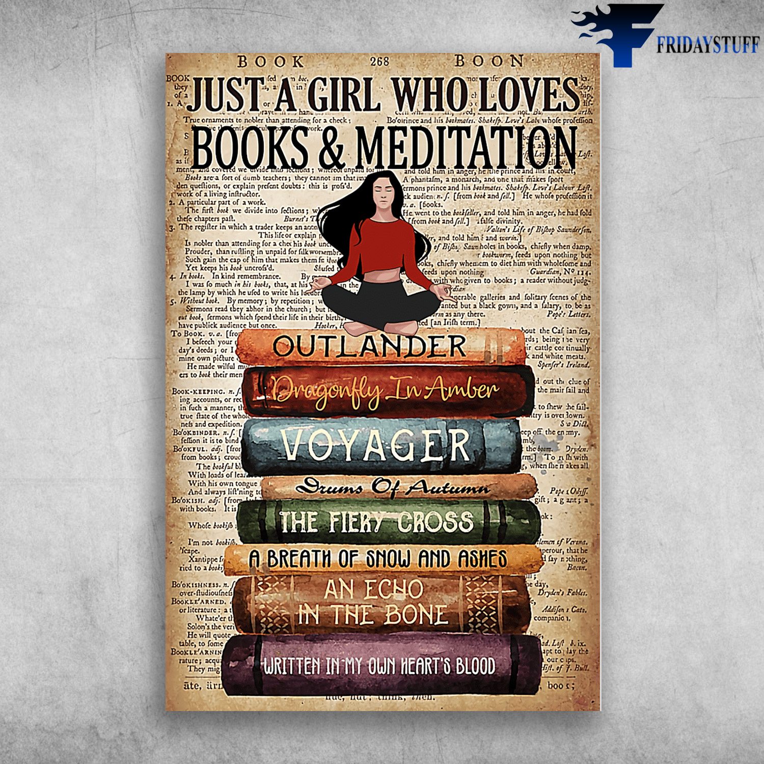 Girl Loves Book And Meditation - Just A Girl Who Loves Book And Meditation