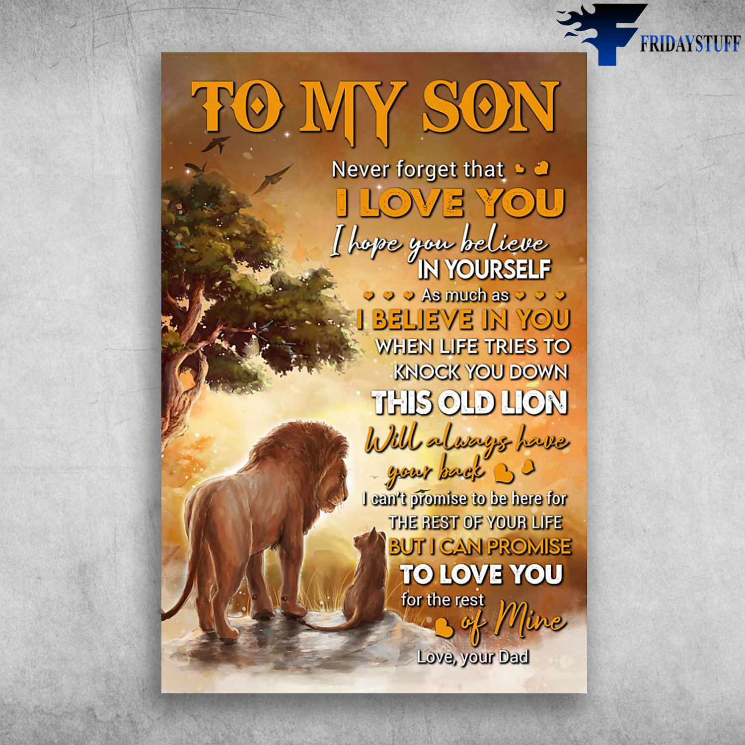 Lion And Son - To My Son, Never Forget That I Love You, I Hope You Believe In Yourself