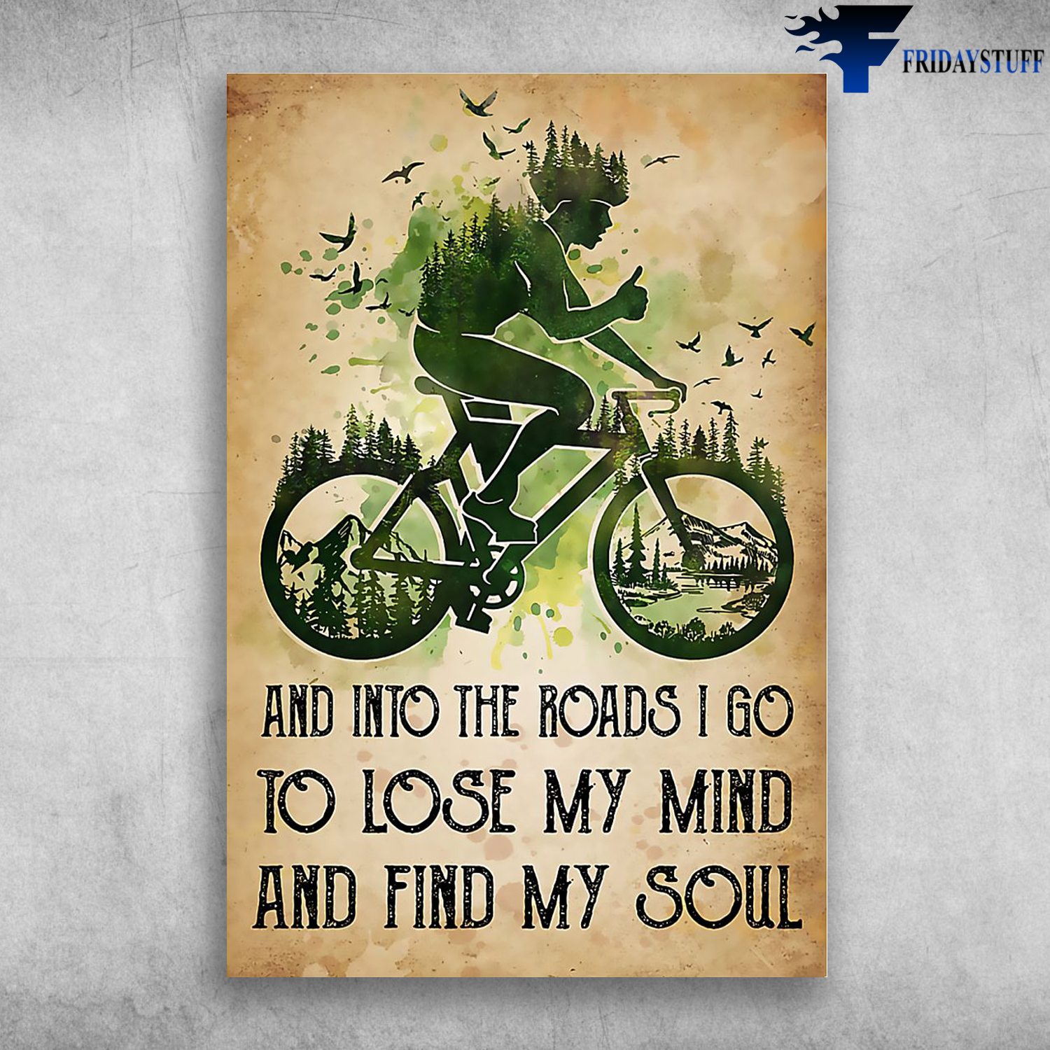 Man Riding Bicycle - And Into The Roads, I Go To Lose My Mind, And Find My Soul