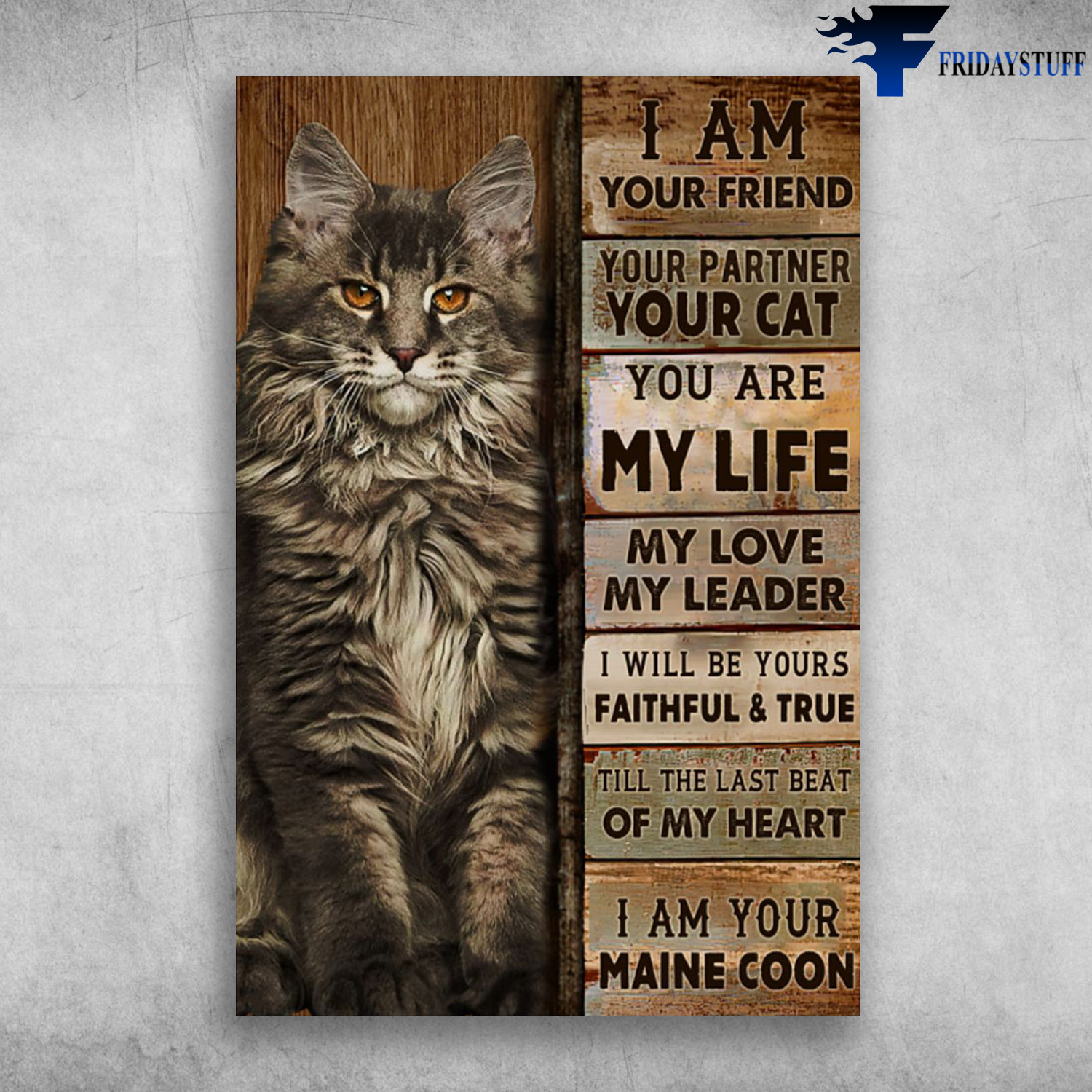 Maine Coon - I Am Your Friend, Your Partner, Your Cat, You Are My Life, My Love, My Leader, I Will Be Yours Faithful And True, Till The Last Beat Of My Heart, I Am Your Maine Coon