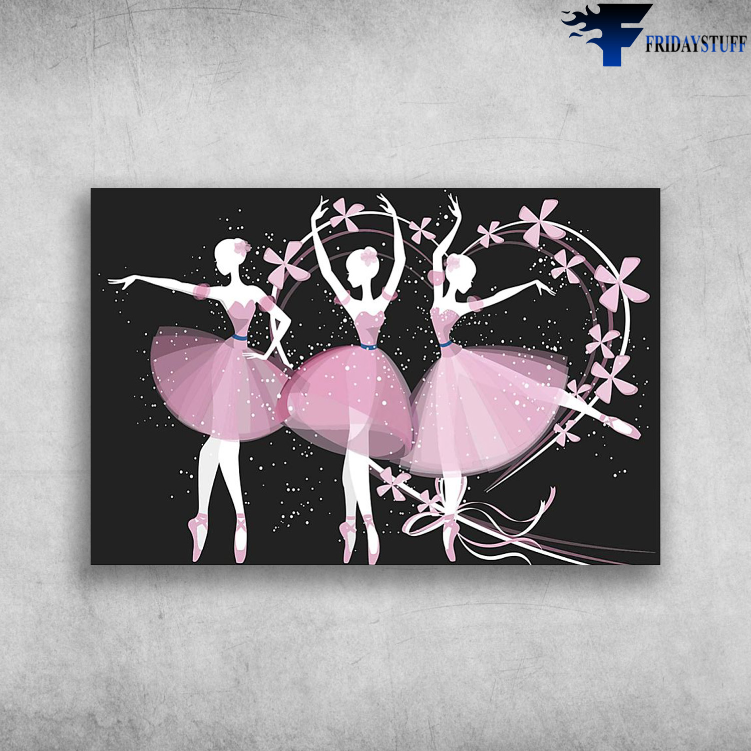 The Three Ballet Dancers With Pink Dress