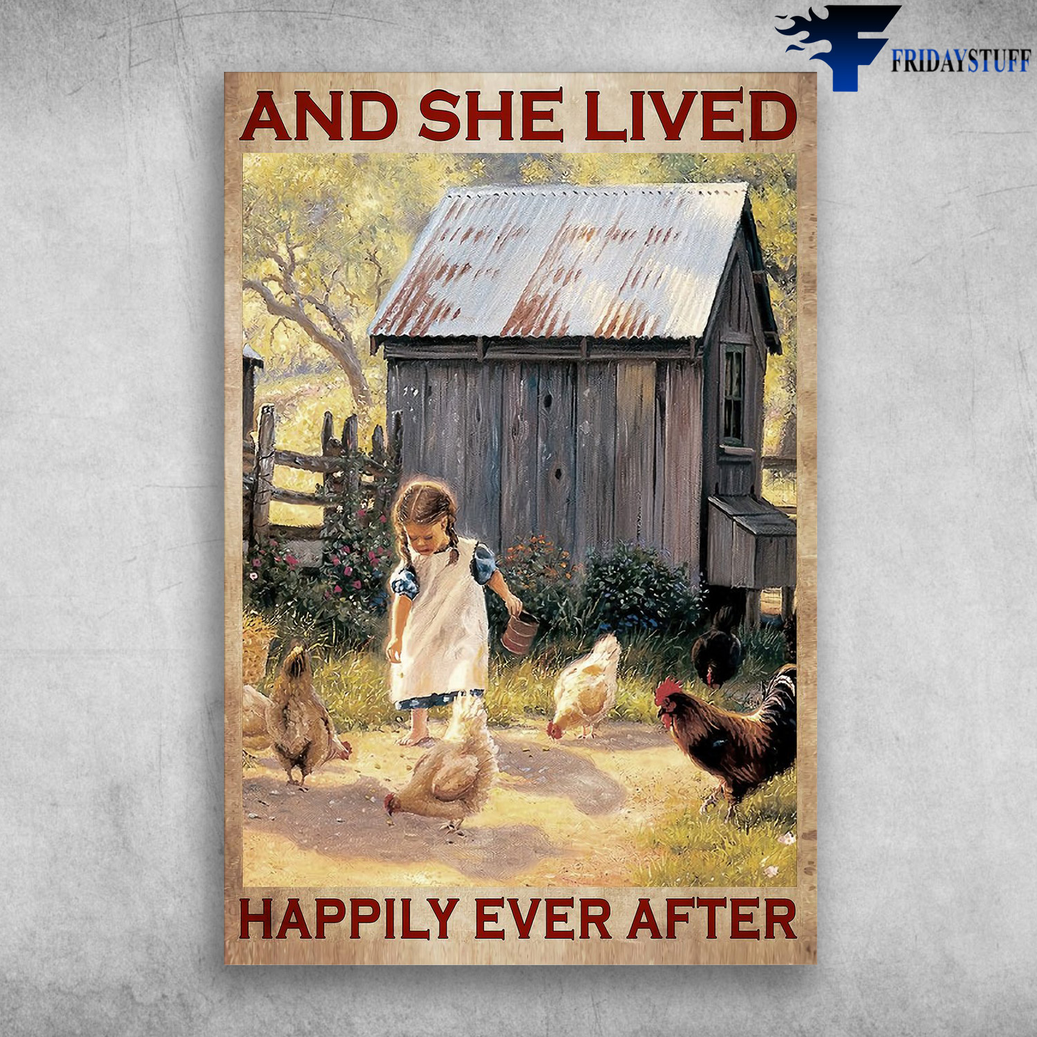 Little Girl And The Chickens - And She Lived, Happily Ever After