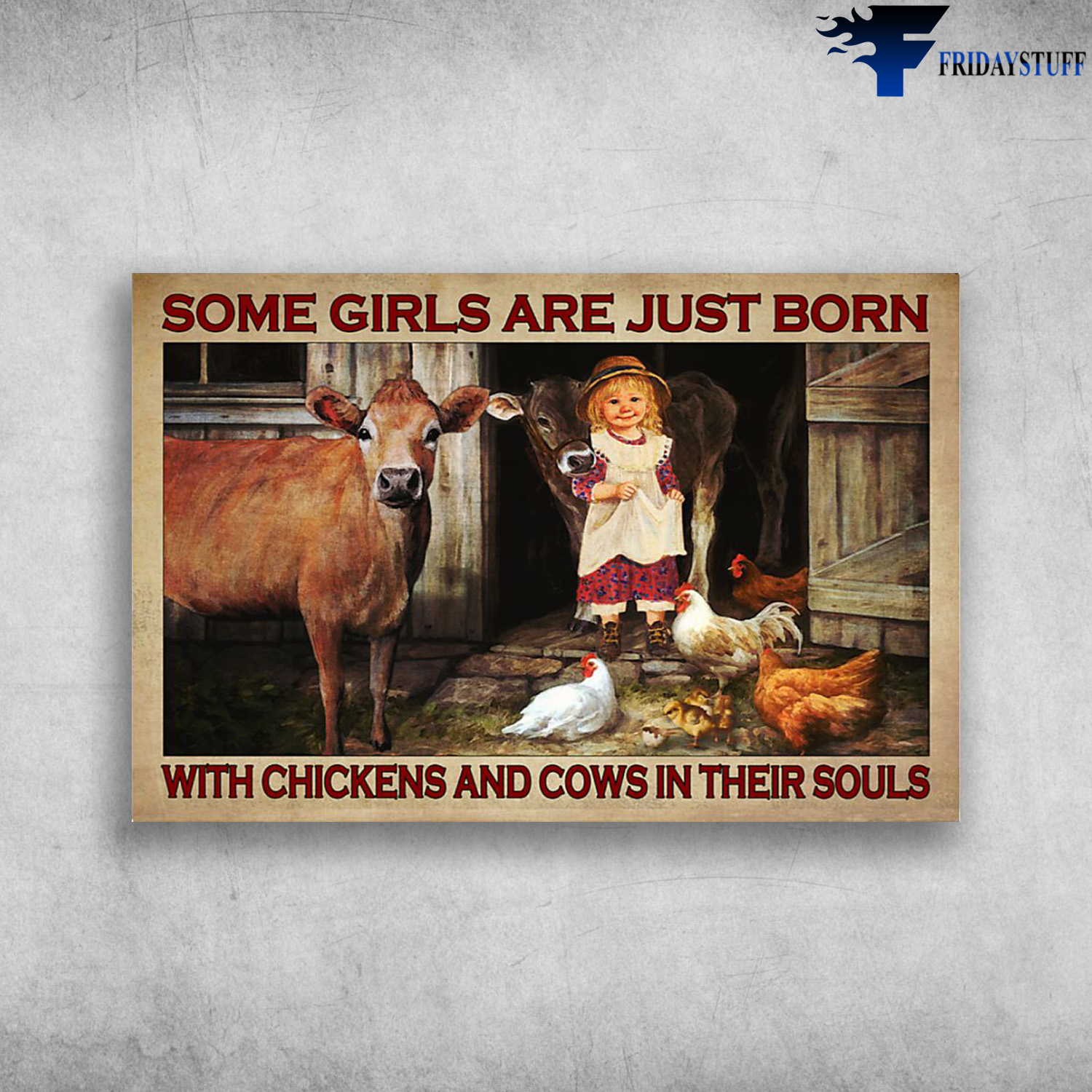 Little Girl And The Farm - Some Girls Are Just Born, With Chickens And Cows In Their Souls, The Cow, The Chicken
