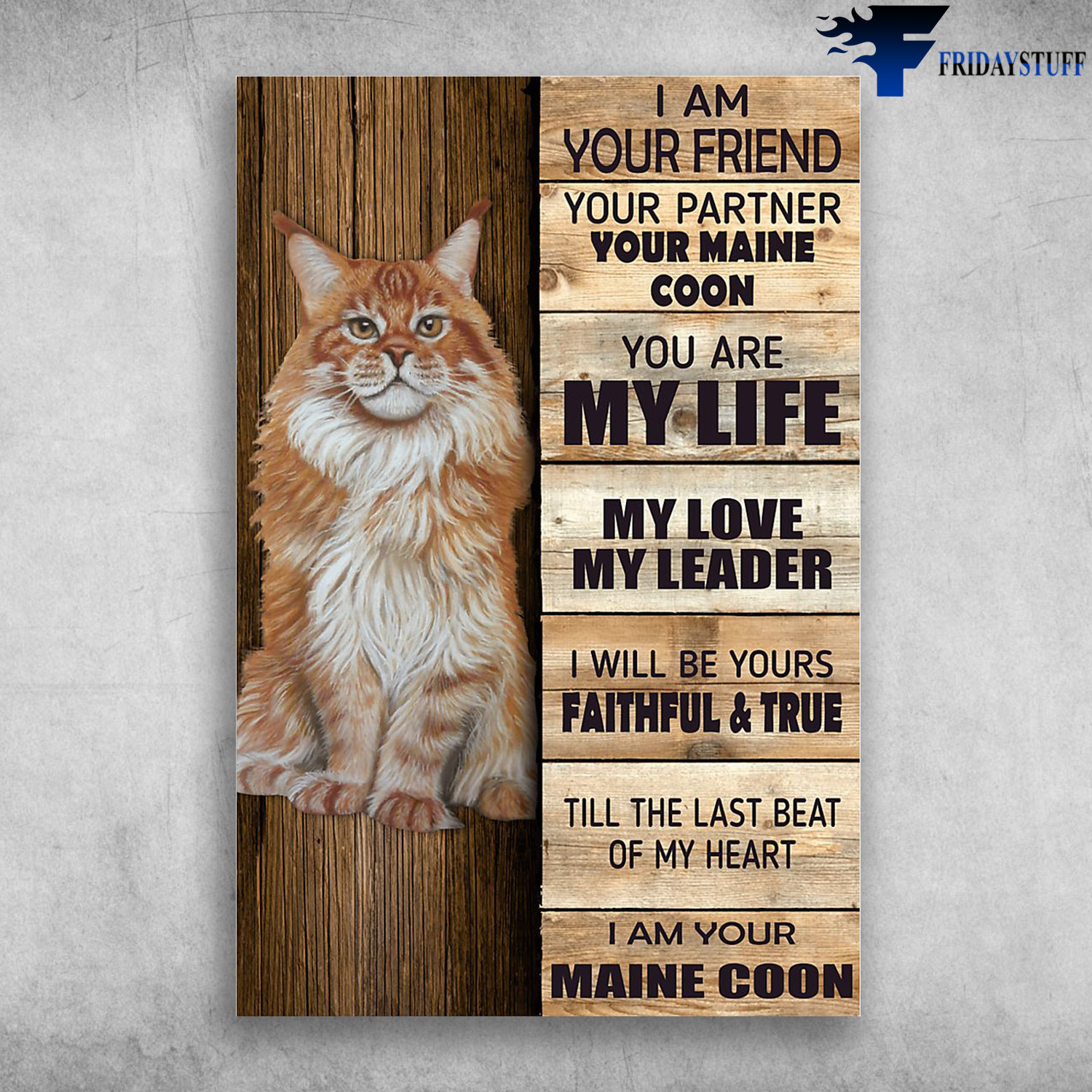 Maine Coon - I Am Your Friend, Your Partner, Your Maine Coon, You Are My Life, My Love, My Leader, I Will Be Yours Faithfull And True, Till The Last Beat Of My Heart, I Am Your Maine Coon