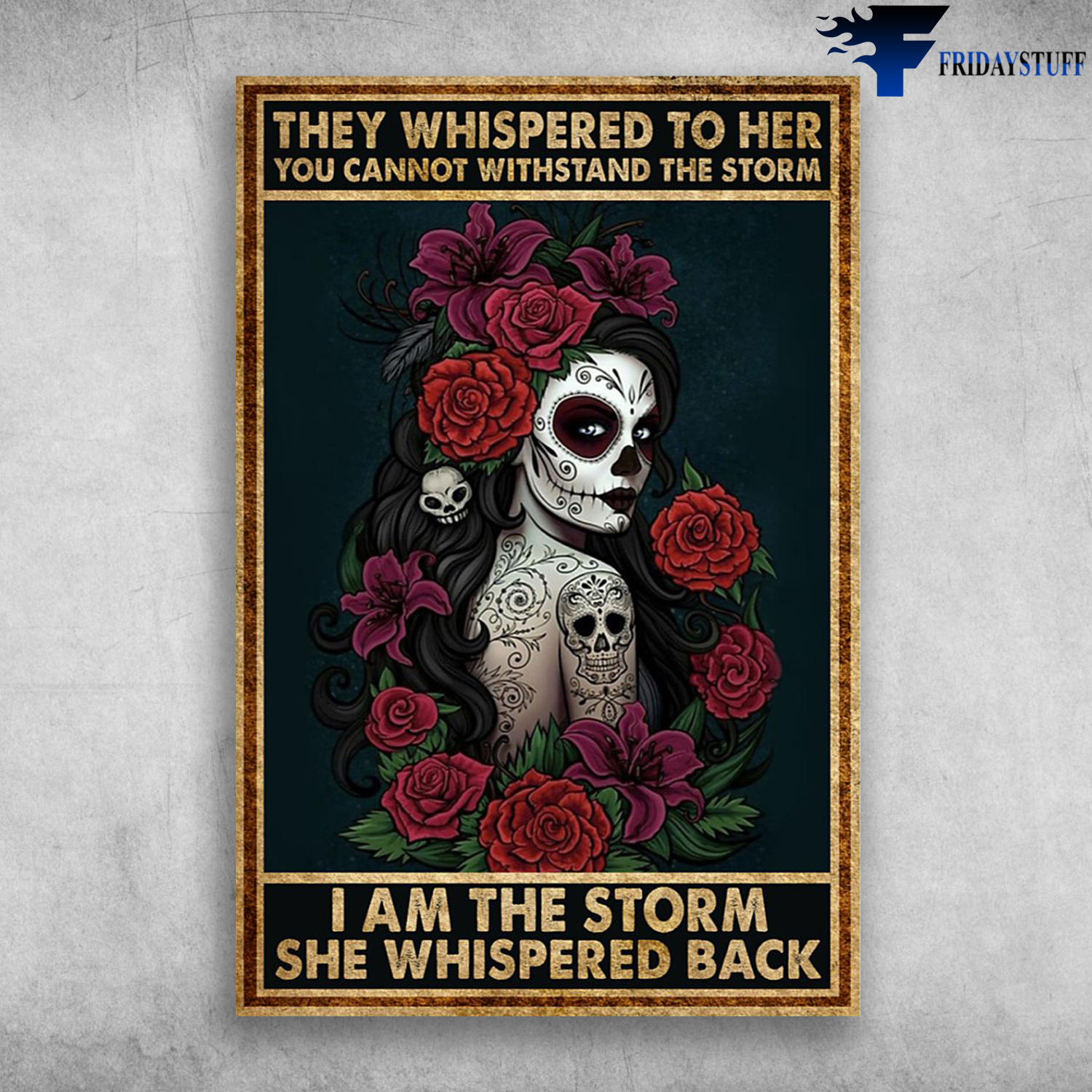 Sulfing girl poster I am the storm she whispered back