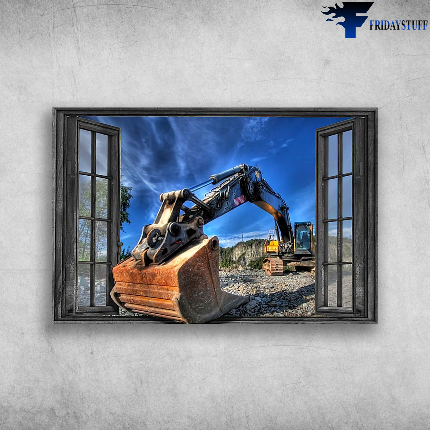Excavator By The Window
