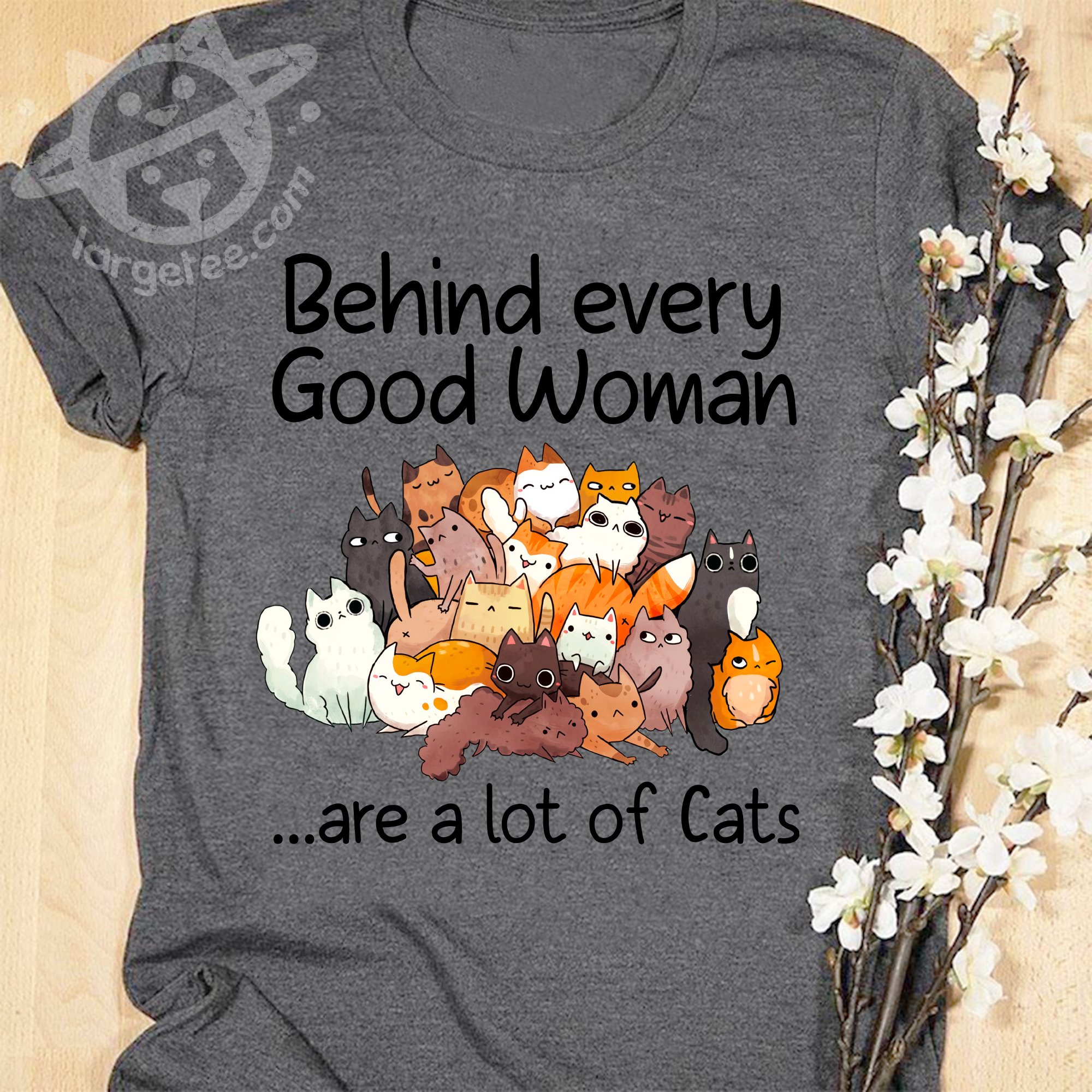 Behind every good woman are a lot of Cats